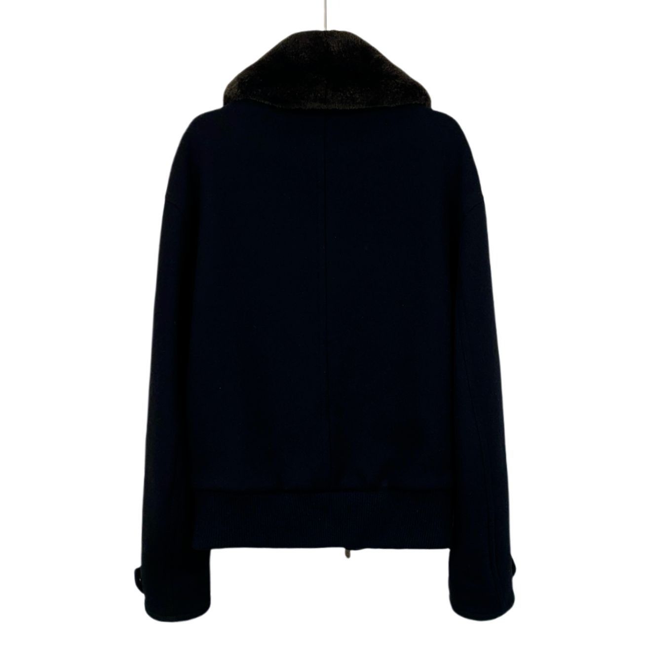 Hermes Hermès Black Wool & Beaver Fur Collar Jacket Size 48 Size US M / EU 48-50 / 2 - 2 Thumbnail