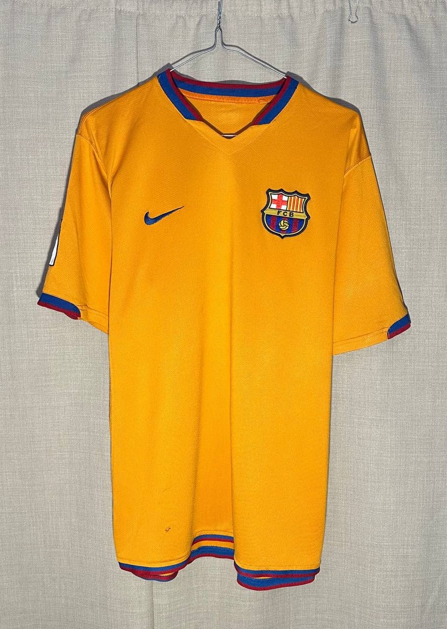 Nike FC BARCELONA 2006 - 2007 away t shirt jersey Nike soccer Size US L / EU 52-54 / 3 - 1 Thumbnail
