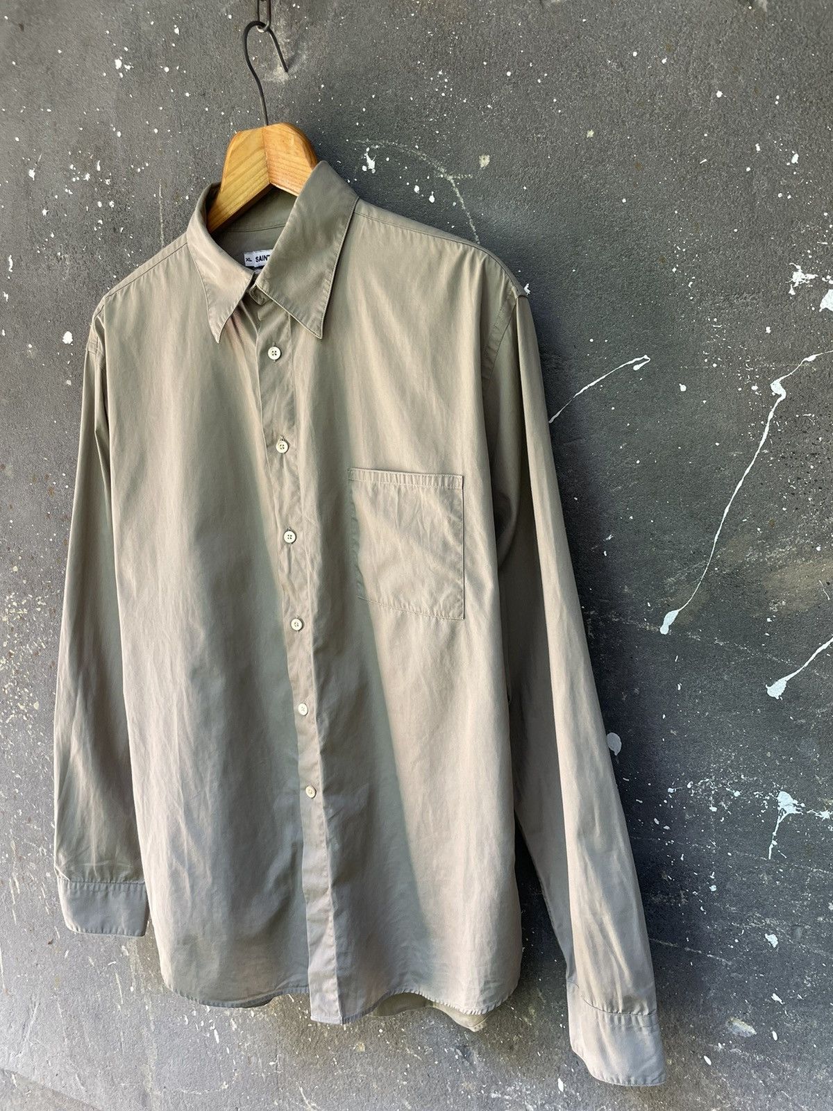 Saint Laurent Paris Saint Laurent Jeans Shirt Button Up Beige YVES RARE Size US XL / EU 56 / 4 - 3 Thumbnail