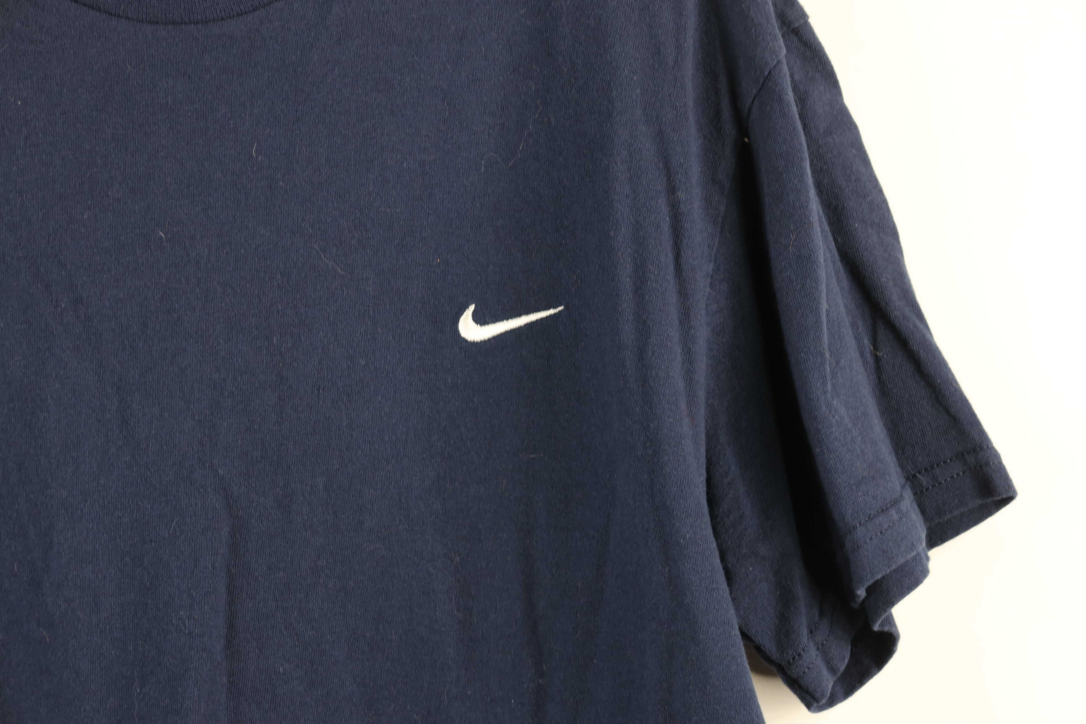 Nike × Vintage Vintage Nike Scott Mini Swoosh Short Sleeve T-Shirt Blue Size US S / EU 44-46 / 1 - 4 Thumbnail