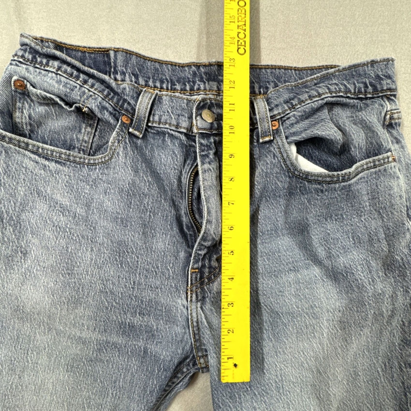 Levi's Levi'S 502 Jeans Men Blue High Rise Straight Fit Medium Wash Size US 36 / EU 52 - 4 Thumbnail