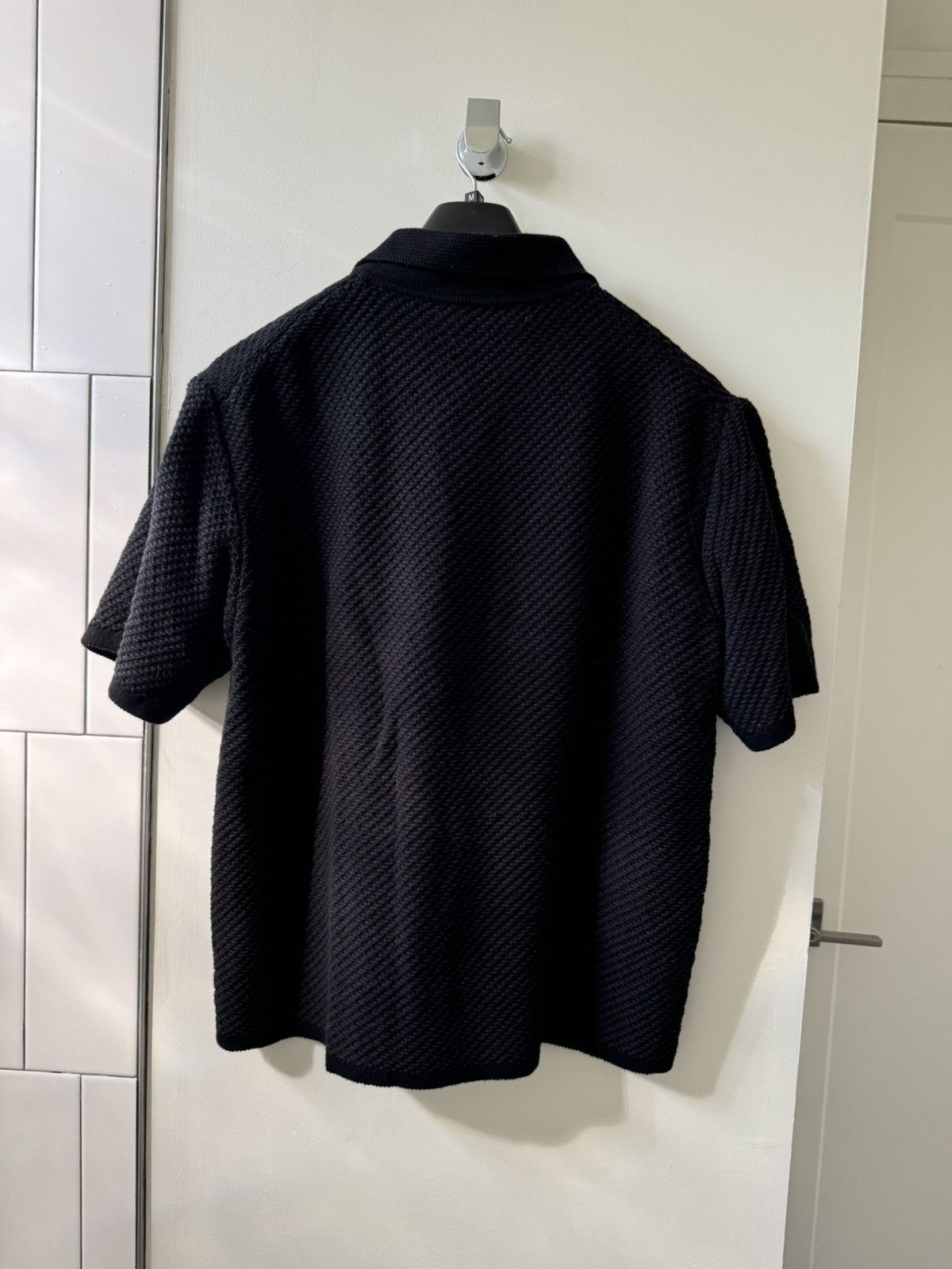 Nanushka Nanushka Crochet Black Cotton Polo Size US M / EU 48-50 / 2 - 5 Thumbnail