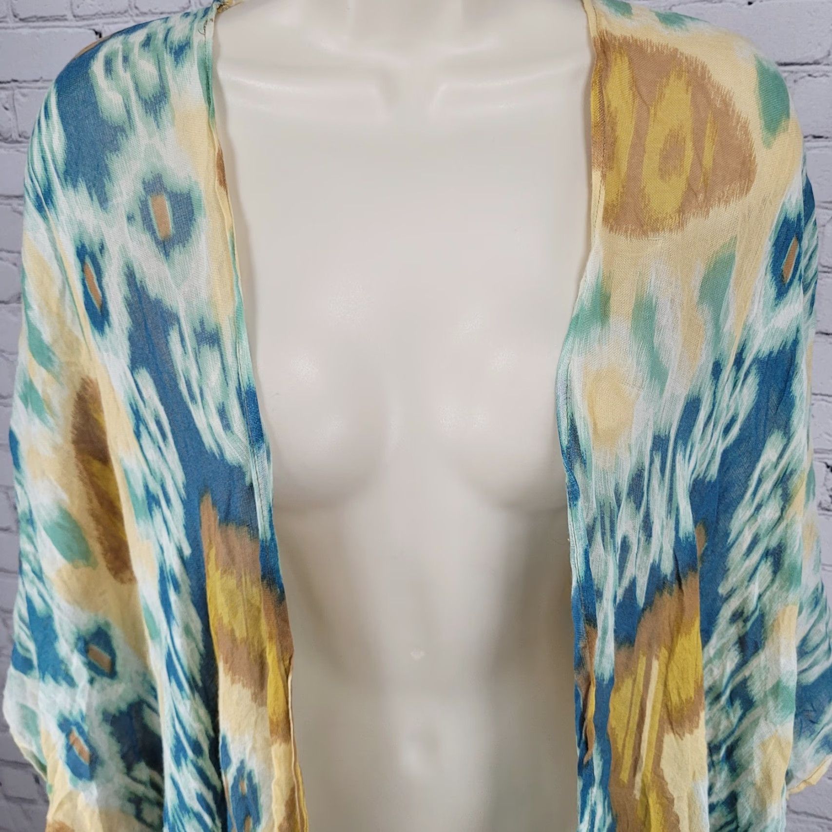 Free People Free People Cardigan By Bindya Multicolor Lightweight Gauzy Open Duster One Size Size ONE SIZE - 7 Thumbnail
