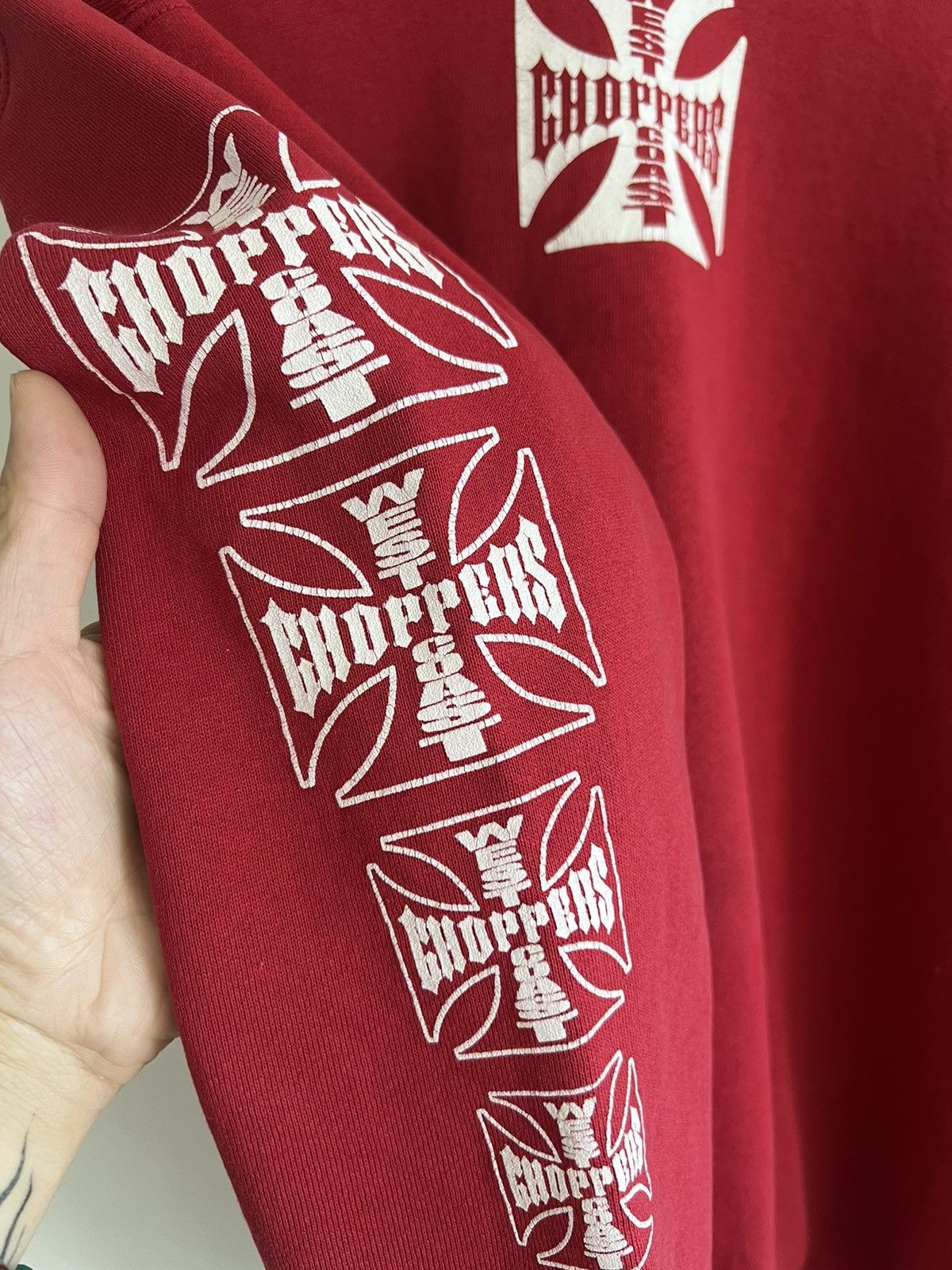 Band Tees × Vintage Vintage West Coast Choppers hoodie Size US XL / EU 56 / 4 - 4 Thumbnail