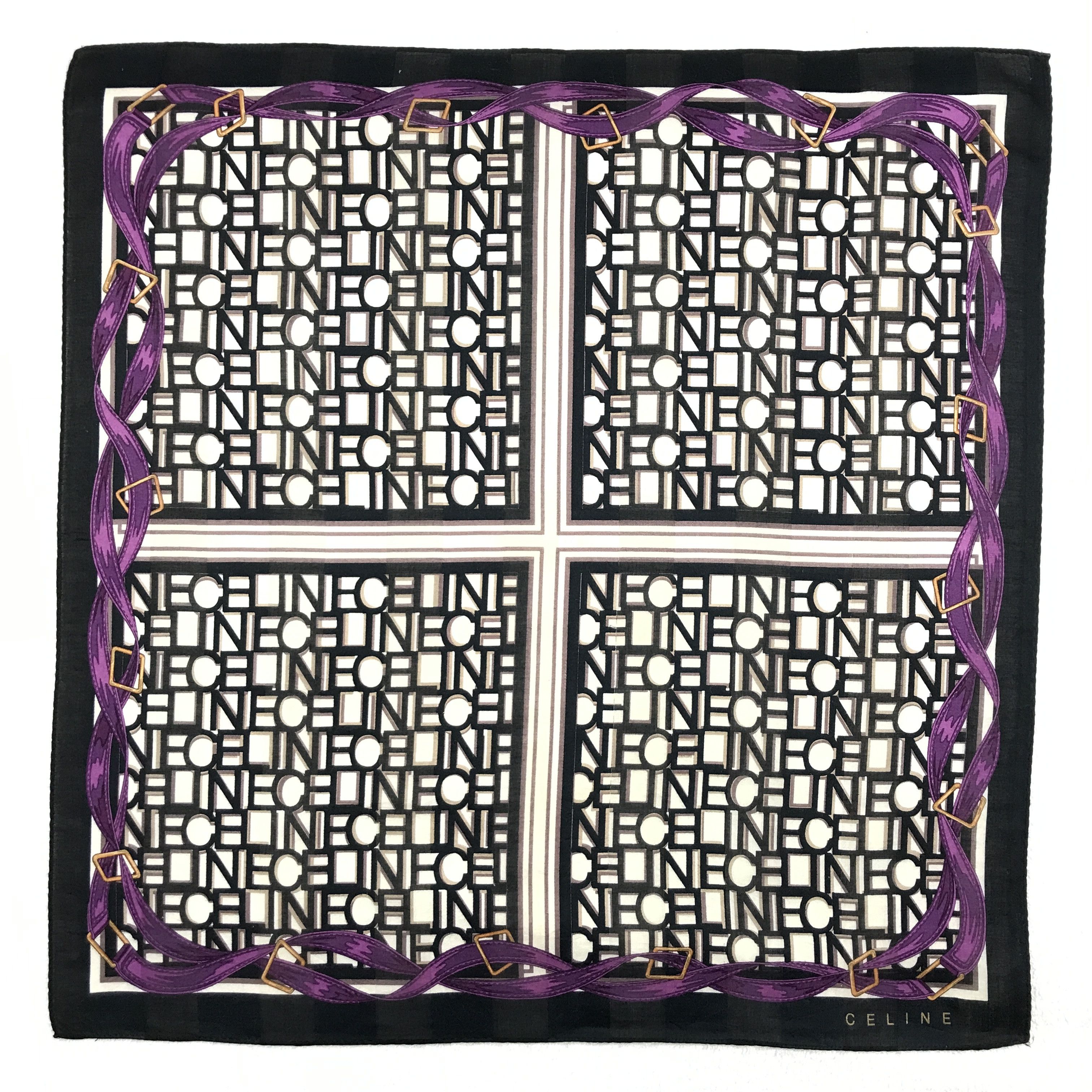 Celine × Vintage Vintage Celine Bandana Neckerchief Handkerchief Size ONE SIZE - 1 Thumbnail