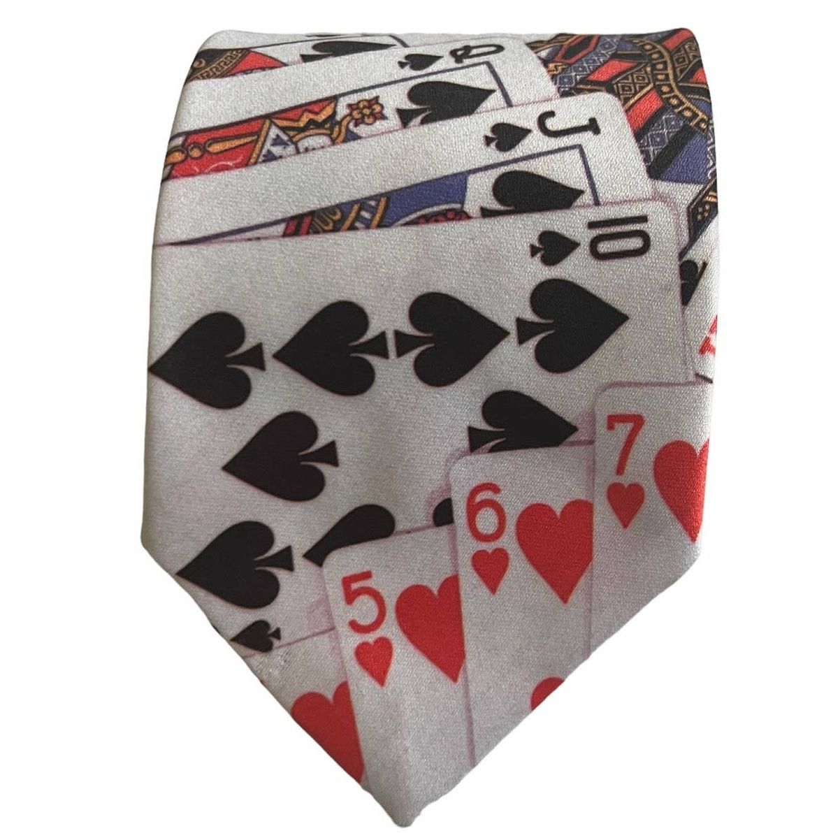 Ralph Marlin Ralph Marlin Vintage Red White Poker Playing Cards Neck Tie Size ONE SIZE - 2 Thumbnail