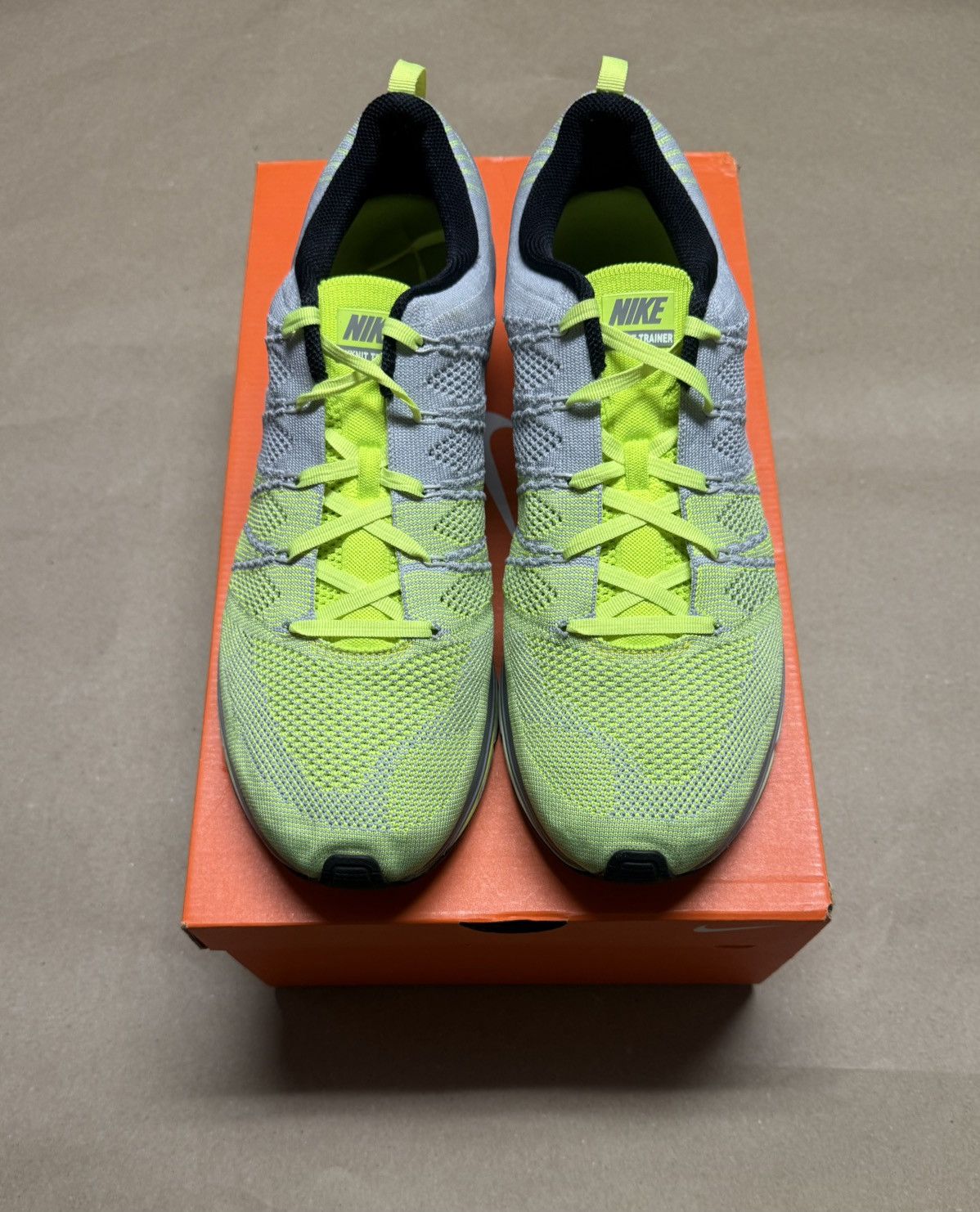 Nike Nike Flyknit Trainer + Volt White Mens sz 14 Running Shoes! Size US 14 / EU 47 - 3 Thumbnail