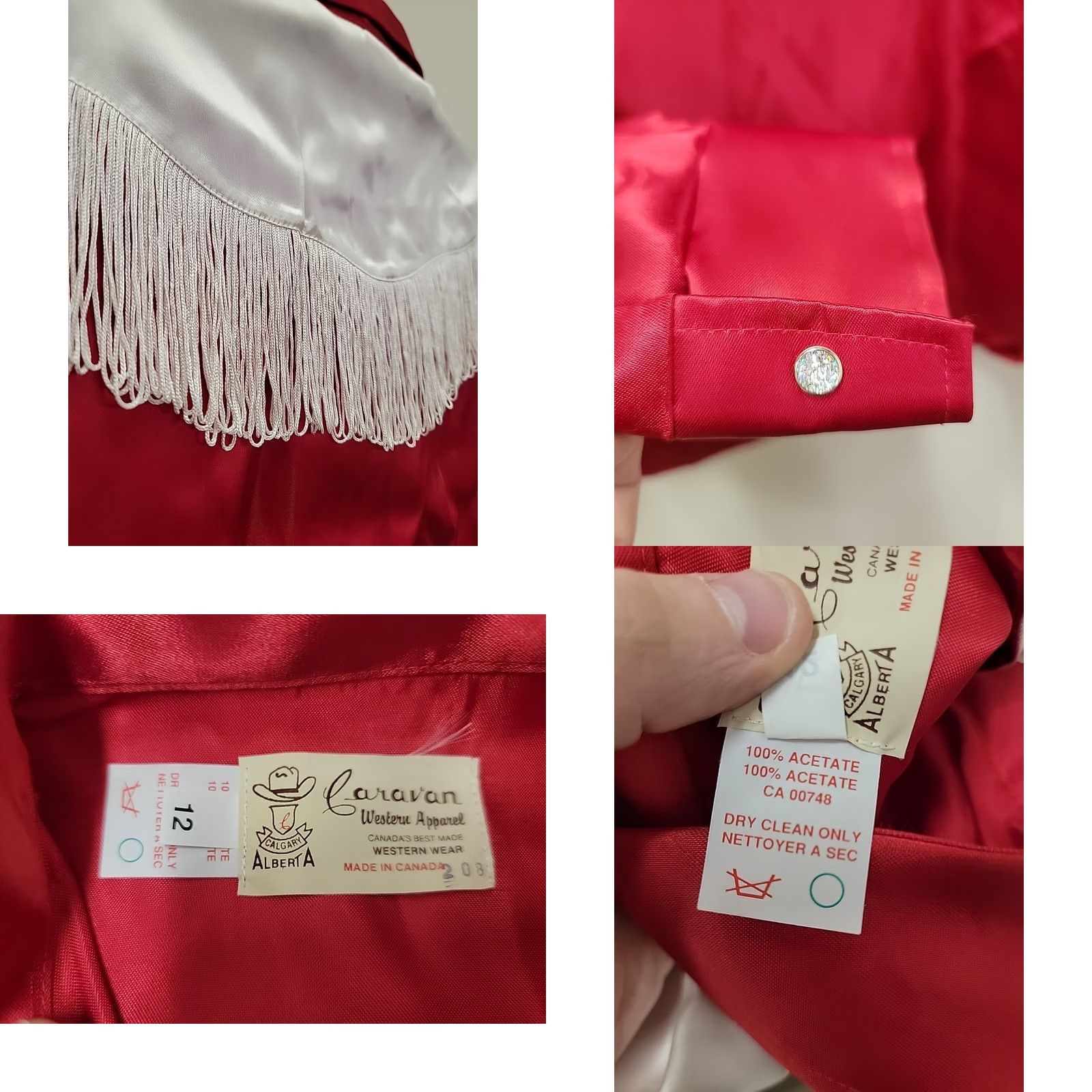 Vintage VINTAGE Caravan Western Apparel Shirt Red Fringe Women's Sz 12 Size XL / US 12-14 / IT 48-50 - 8 Thumbnail