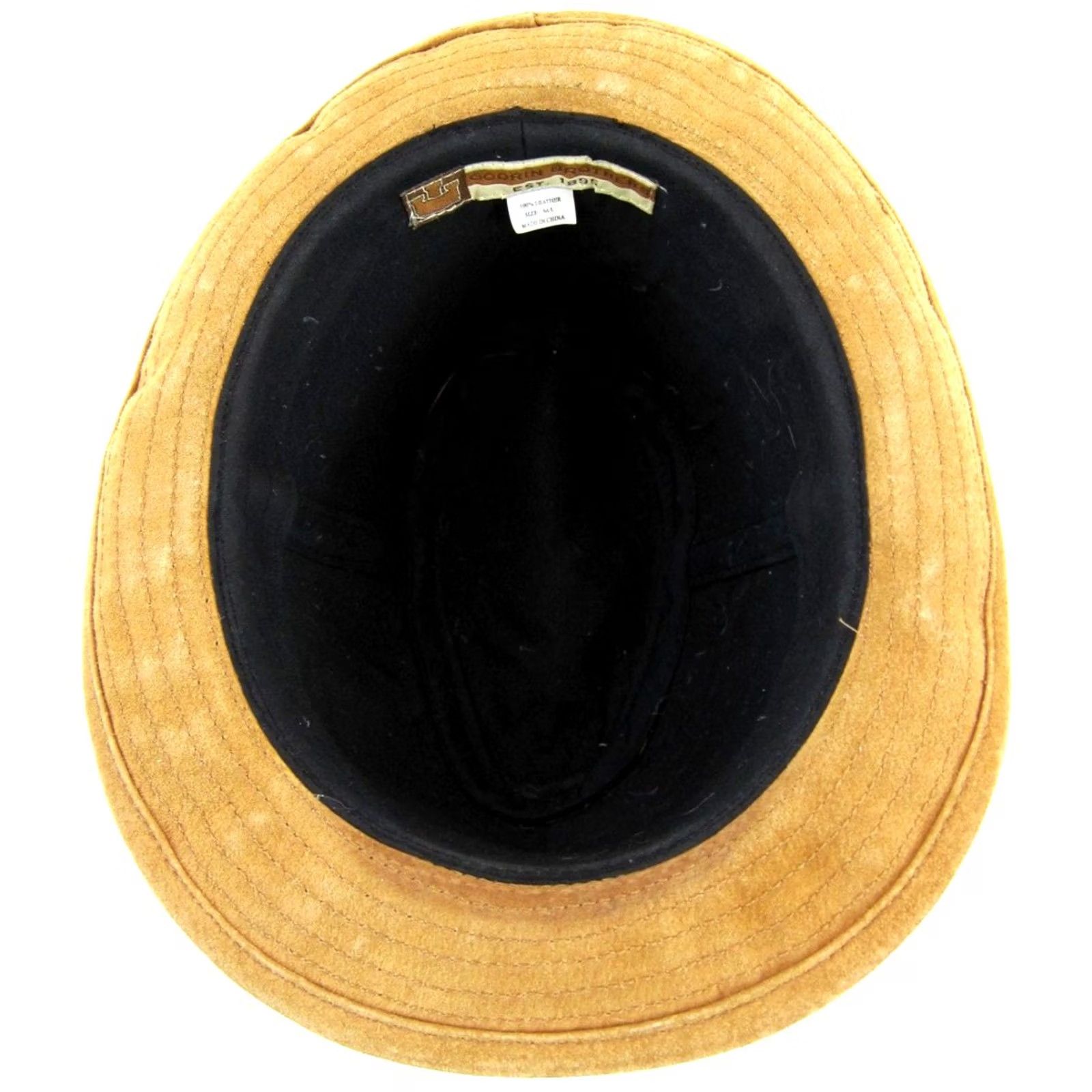 Goorin Bros. Goorin Brothers 1895 Leather Suede Tan Brown Fedora Hat Men M/L Size ONE SIZE - 8 Thumbnail