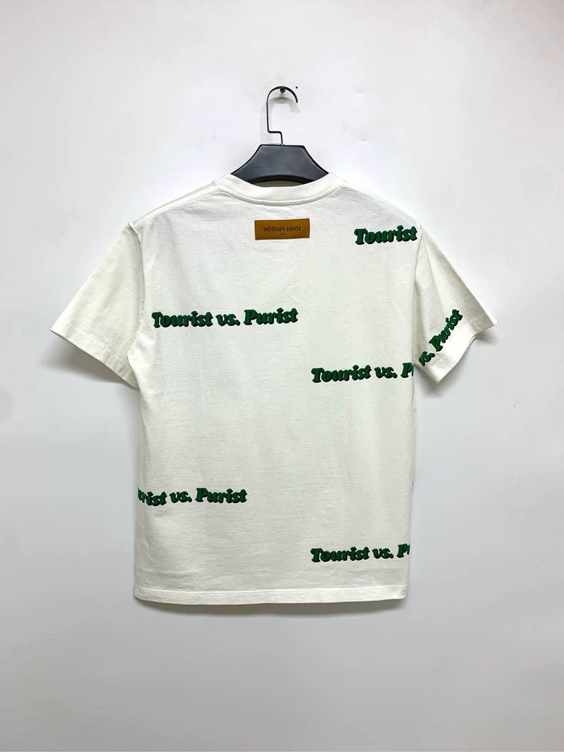 Louis Vuitton LOUIS VUITTON White and green slogan short sleeve T-shirt Size US M / EU 48-50 / 2 - 8 Thumbnail
