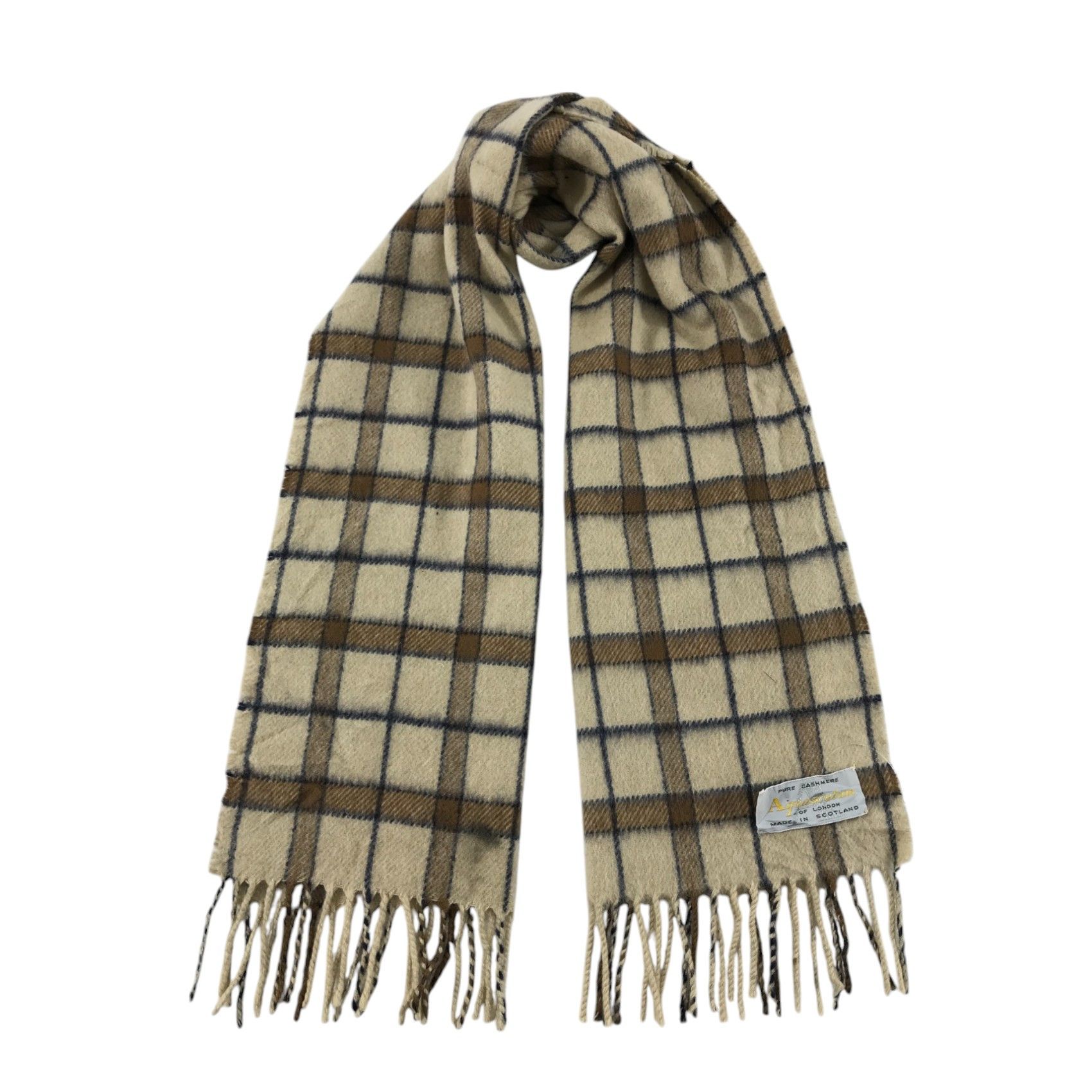 Aquascutum × Vintage Aquascutum Scarf / Muffler / Neckwear - WW1222 Size ONE SIZE - 1 Thumbnail