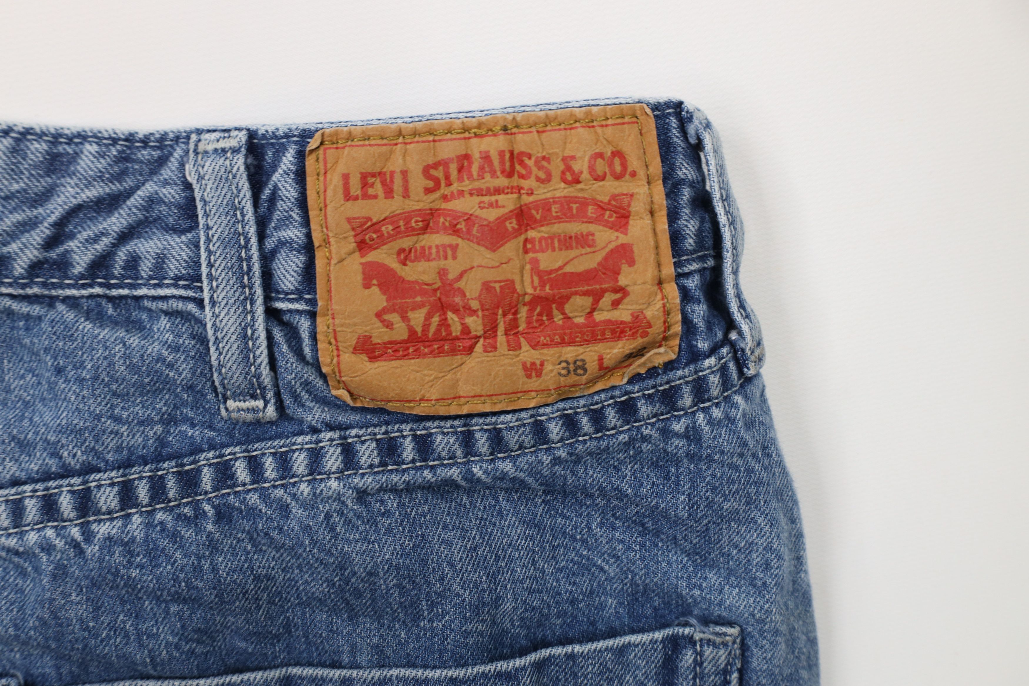 Levi's × Vintage Vintage Y2K Levis Relaxed Fit Dungaree Denim Jeans Blue Size US 38 / EU 54 - 15 Thumbnail