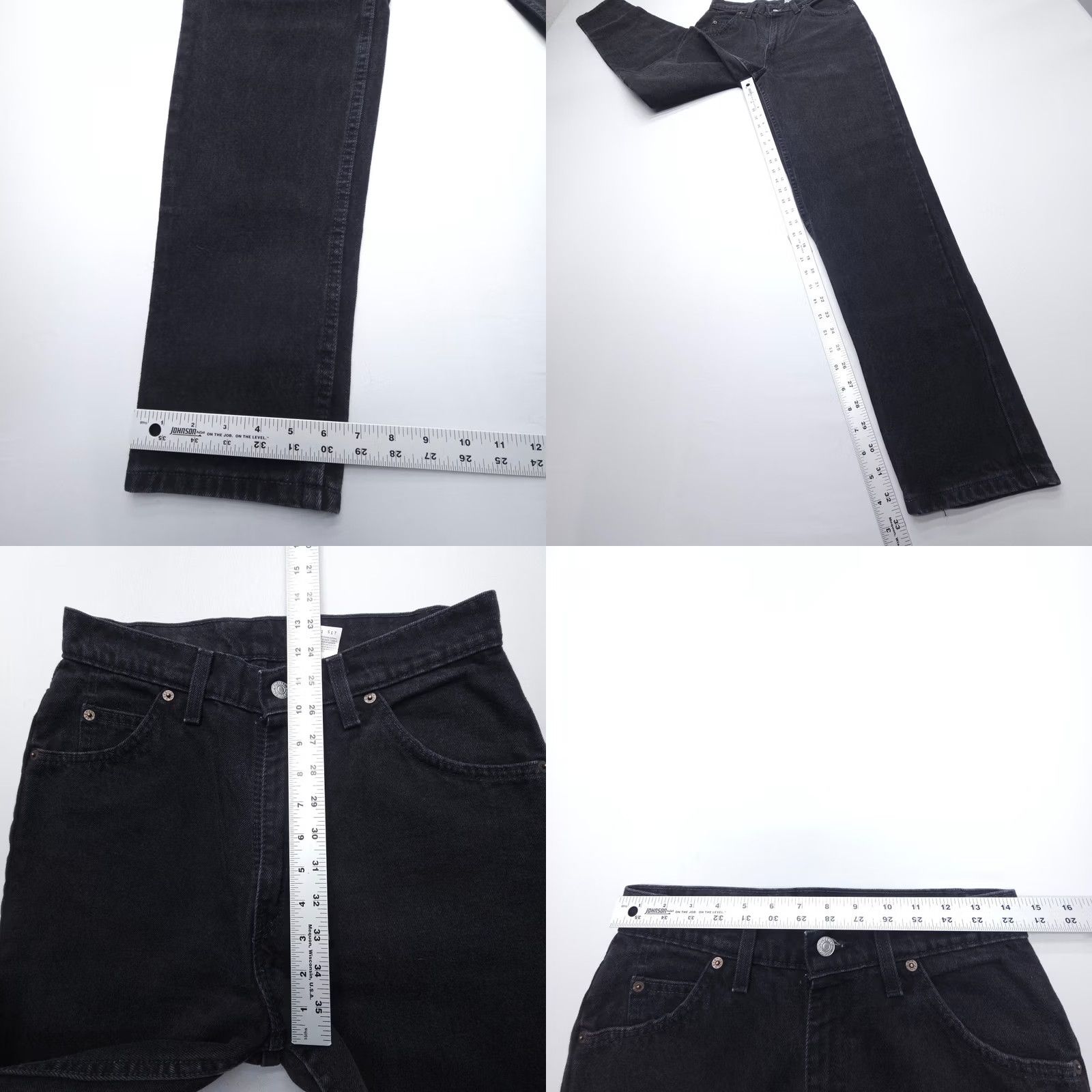 Levi's VINTAGE Levi's Jeans Womens 12 Long Black 90s USA 921 Tapered Orange Tab 5-Pocket Denim Size 34" / US 12 / IT 48 - 8 Thumbnail