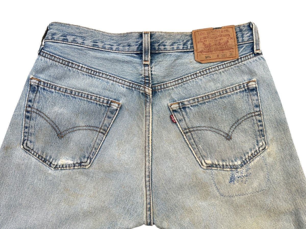 Levi's Vintage 90s Levis 501 Distressed Mudwash Denim Jeans 32x30 Size US 32 / EU 48 - 7 Thumbnail