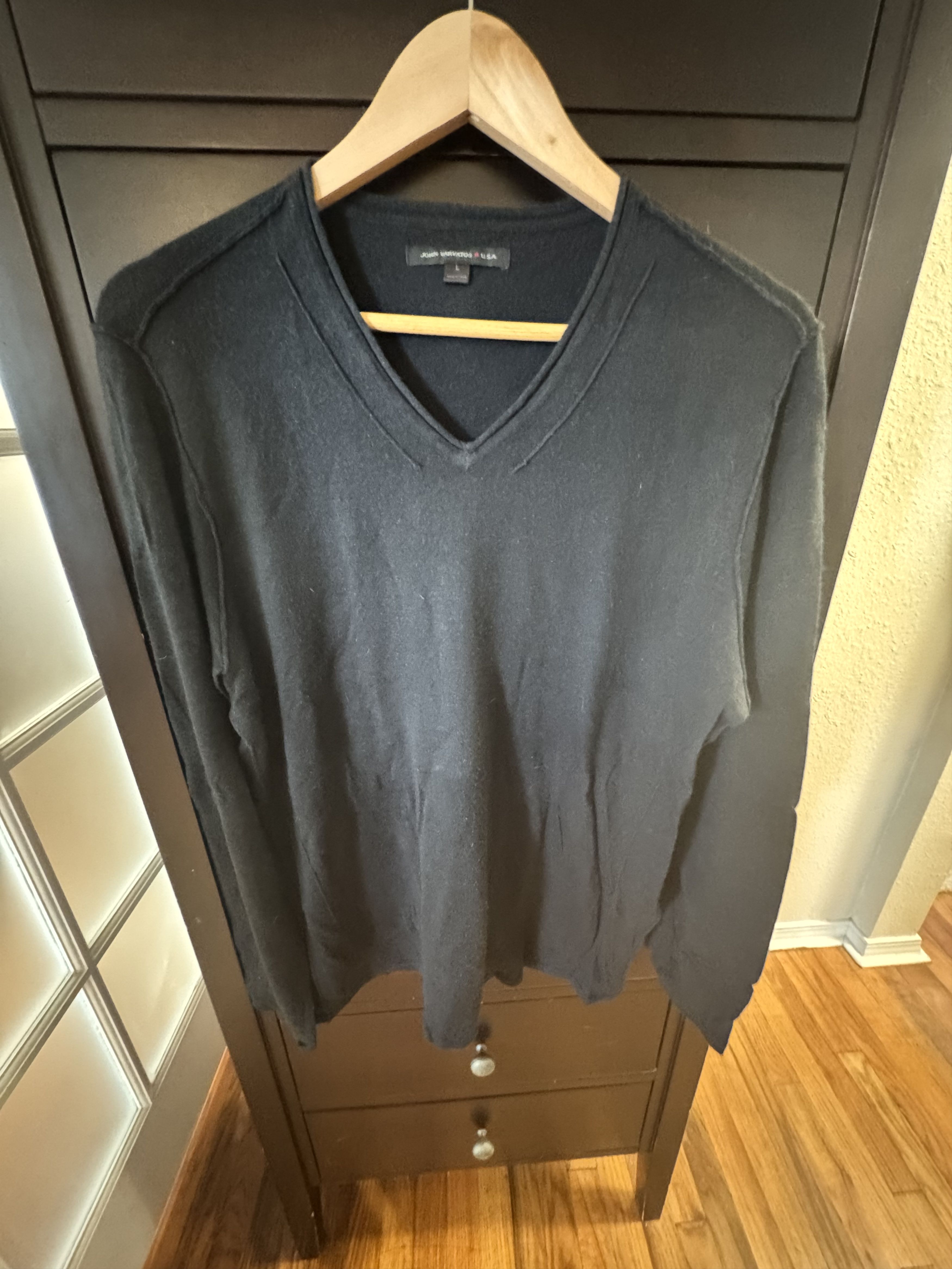 John Varvatos John Varvatos Black Light Sweater Size US L / EU 52-54 / 3 - 5 Thumbnail