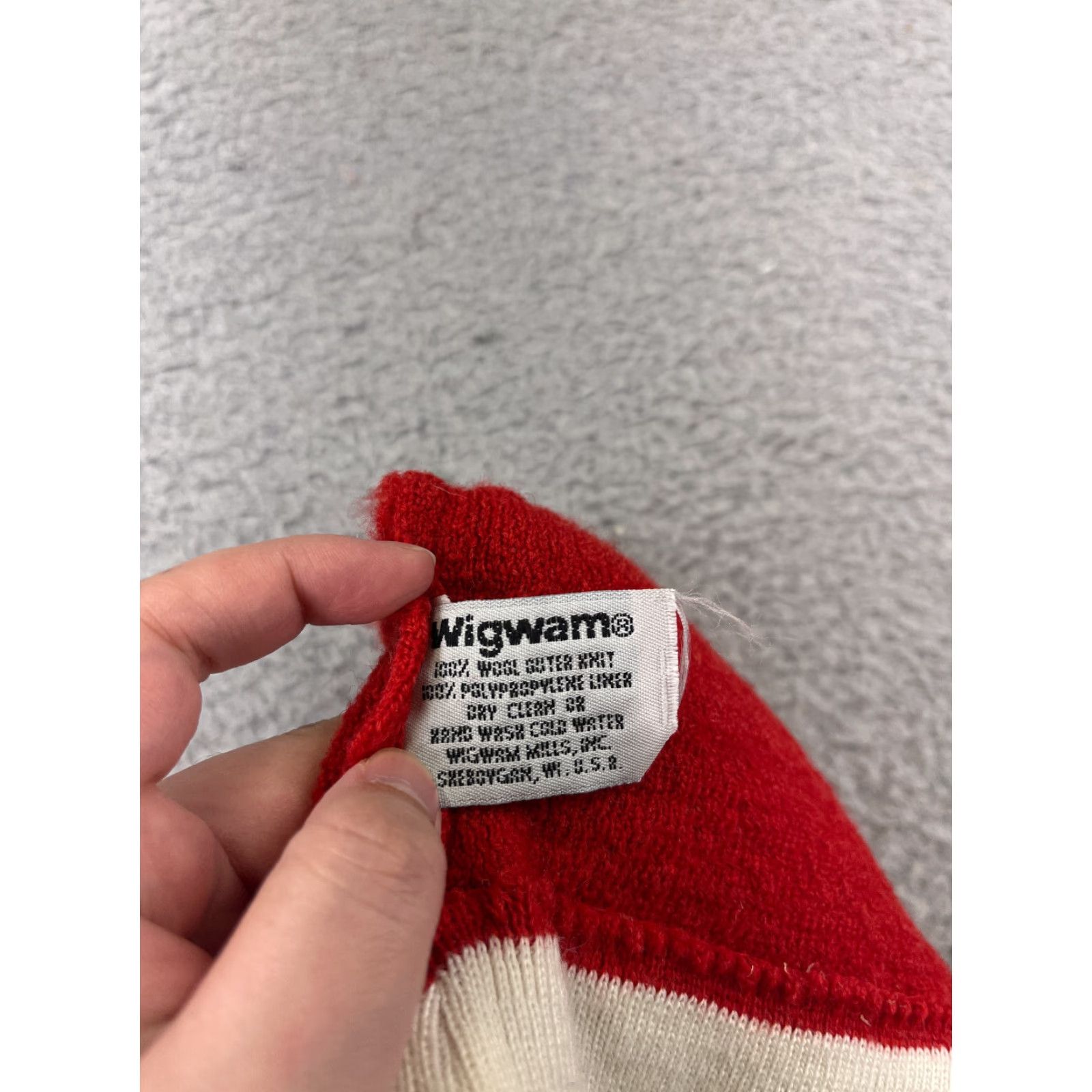 Vintage Wigwam Beanie Hats Adult One Size Red Knit Wool Made USA Lined Insulated Winter Size ONE SIZE - 6 Thumbnail