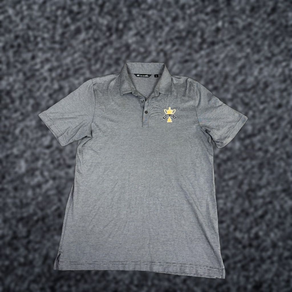 TravisMathew TravisMathew Polo Shirt Mens Large Gray GMF Cup Golf Performance TM1MAA369 Size US L / EU 52-54 / 3 - 1 Thumbnail