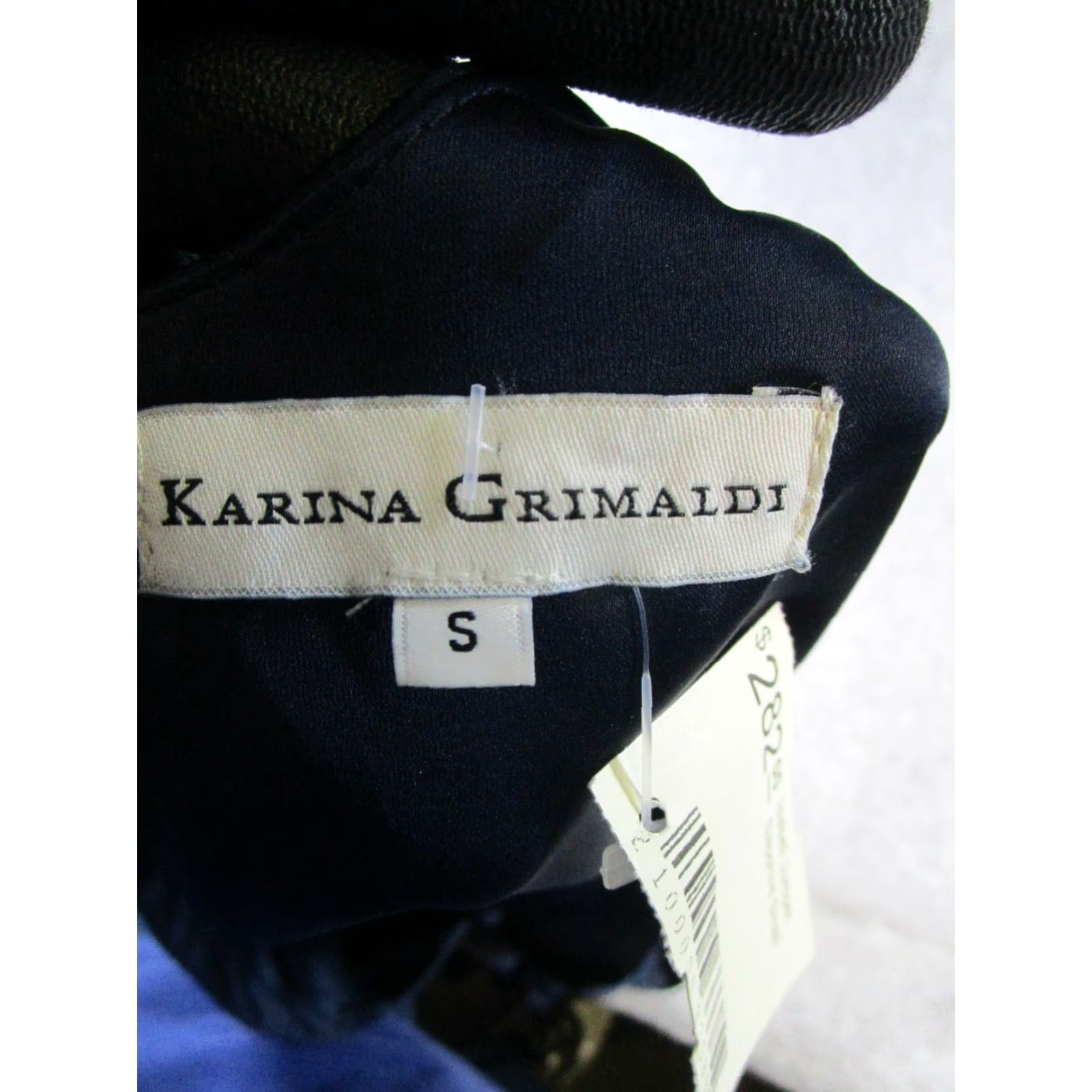 Karina Grimaldi Karina Grimaldi Isabeli Jumpsuit Women Small Blue Satin Wrap V-Neck Button Wide-Leg One-Piece Casual Party/Cocktail Travel New Size 28" / US 6 / IT 42 - 4 Thumbnail