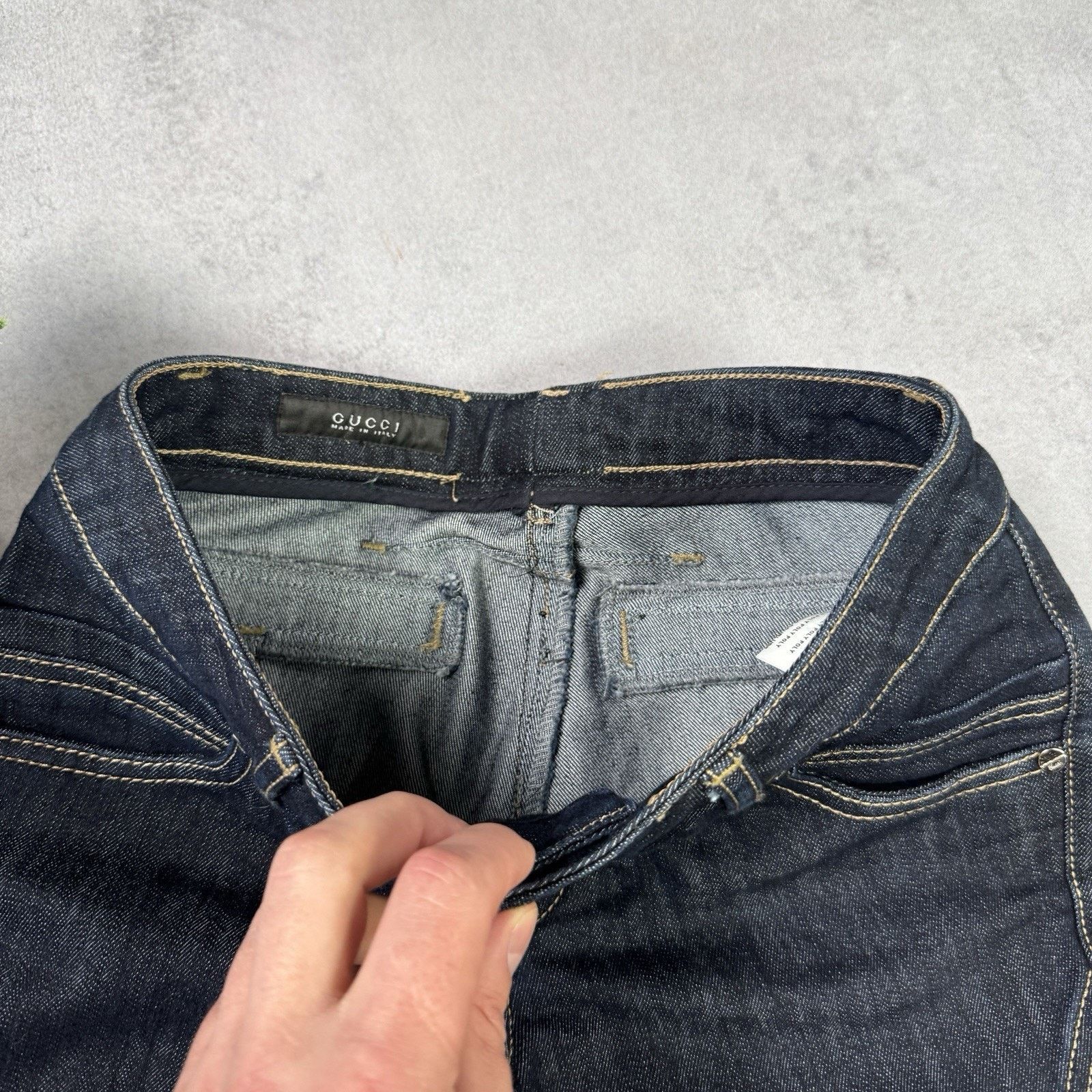 Gucci Vintage Gucci Breeches Denim Pants Blue Avant Garde Cropped Size 27" / US 4 / IT 40 - 15 Thumbnail