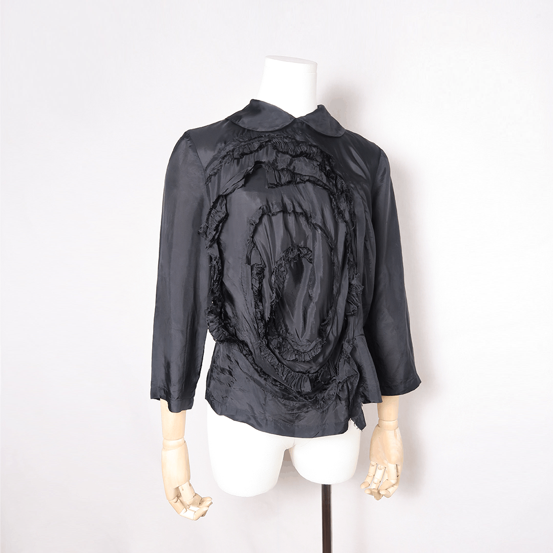 image of Comme Des Garcons Comme Des Garçons Ss2005 Roses And Blood Top in Black, Women's