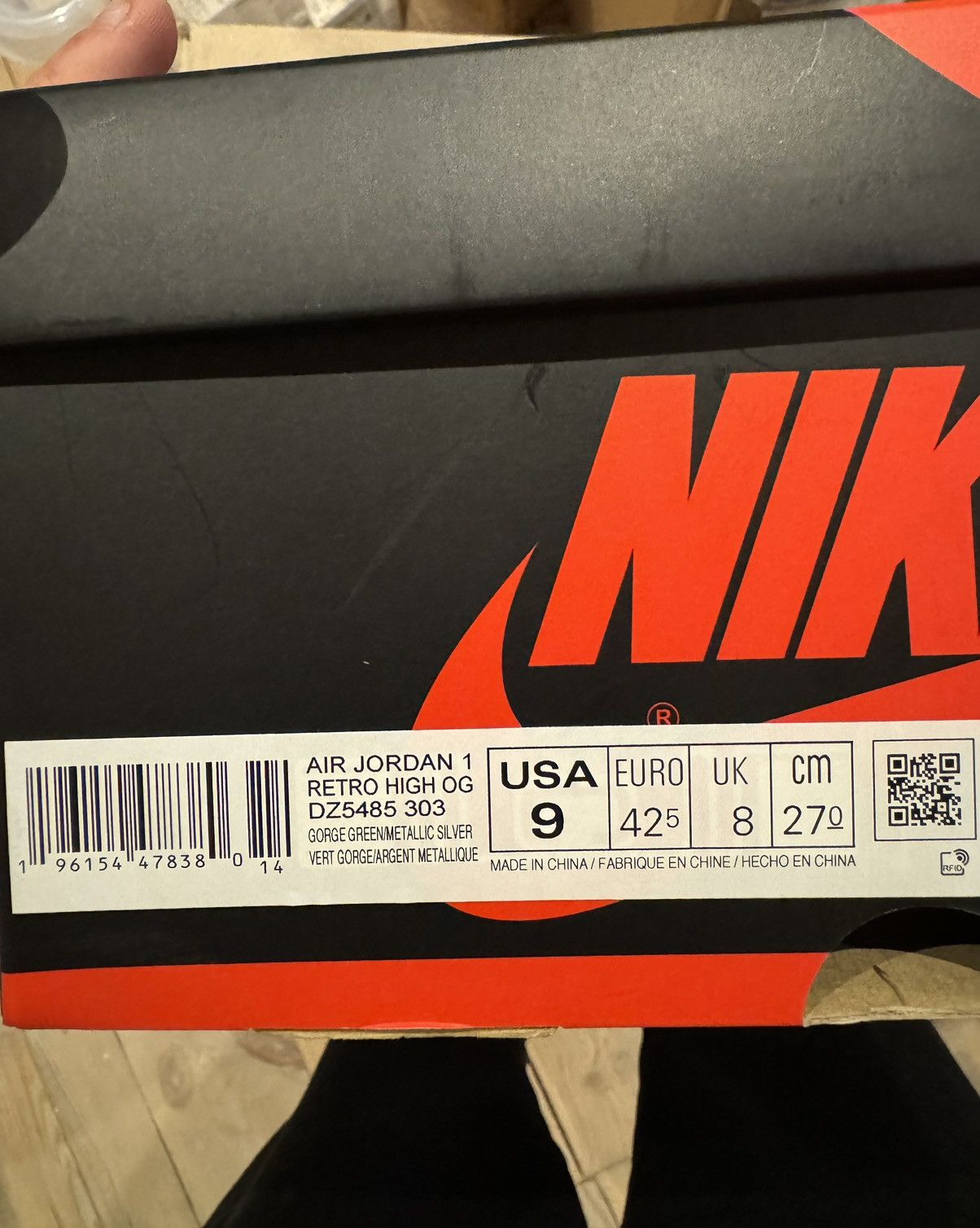 Jordan Brand × Nike New Original Nike Air Jordan 1 Retro High Og DZ5485 303 Size US 9 / EU 42 - 7 Thumbnail