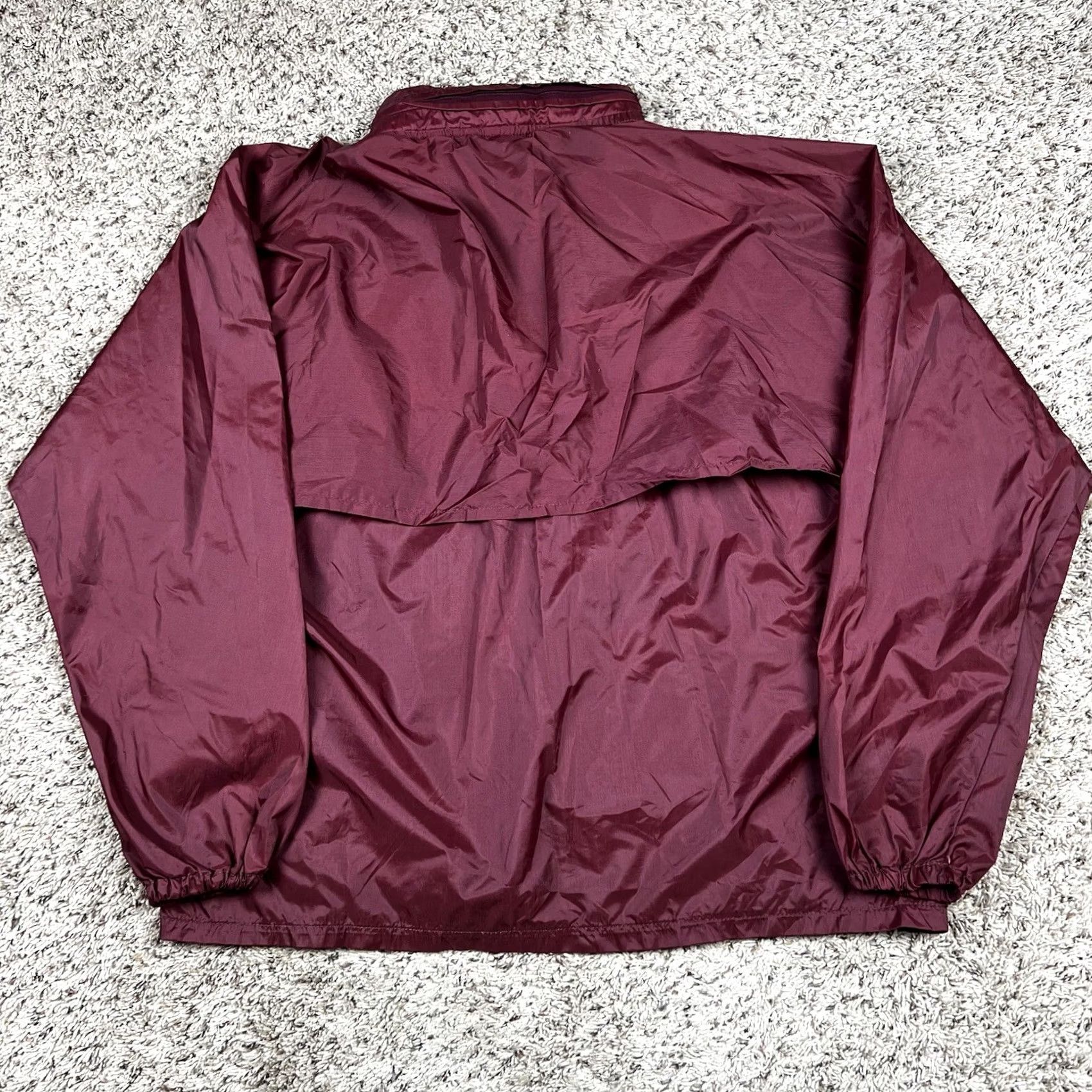 Vintage VINTAGE WestWind Windbreaker Jacket XL Burgundy Hooded Pockets Mens 90s Lightweight Zip Size US XL / EU 56 / 4 - 3 Thumbnail