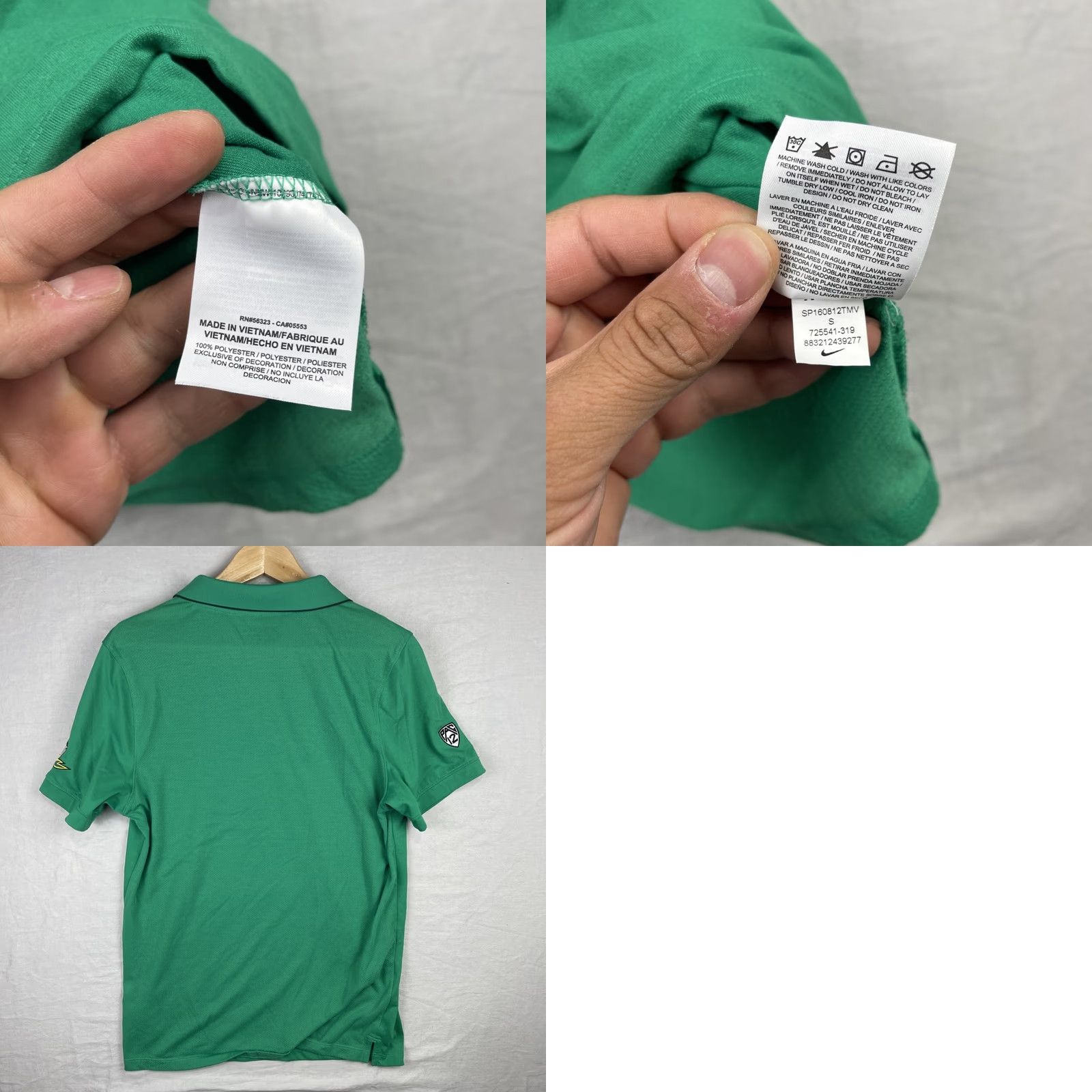 Nike Nike Dri-Fit Oregon Ducks Polo Shirt Mens Small Green NCAA PAC12 Size US S / EU 44-46 / 1 - 9 Thumbnail