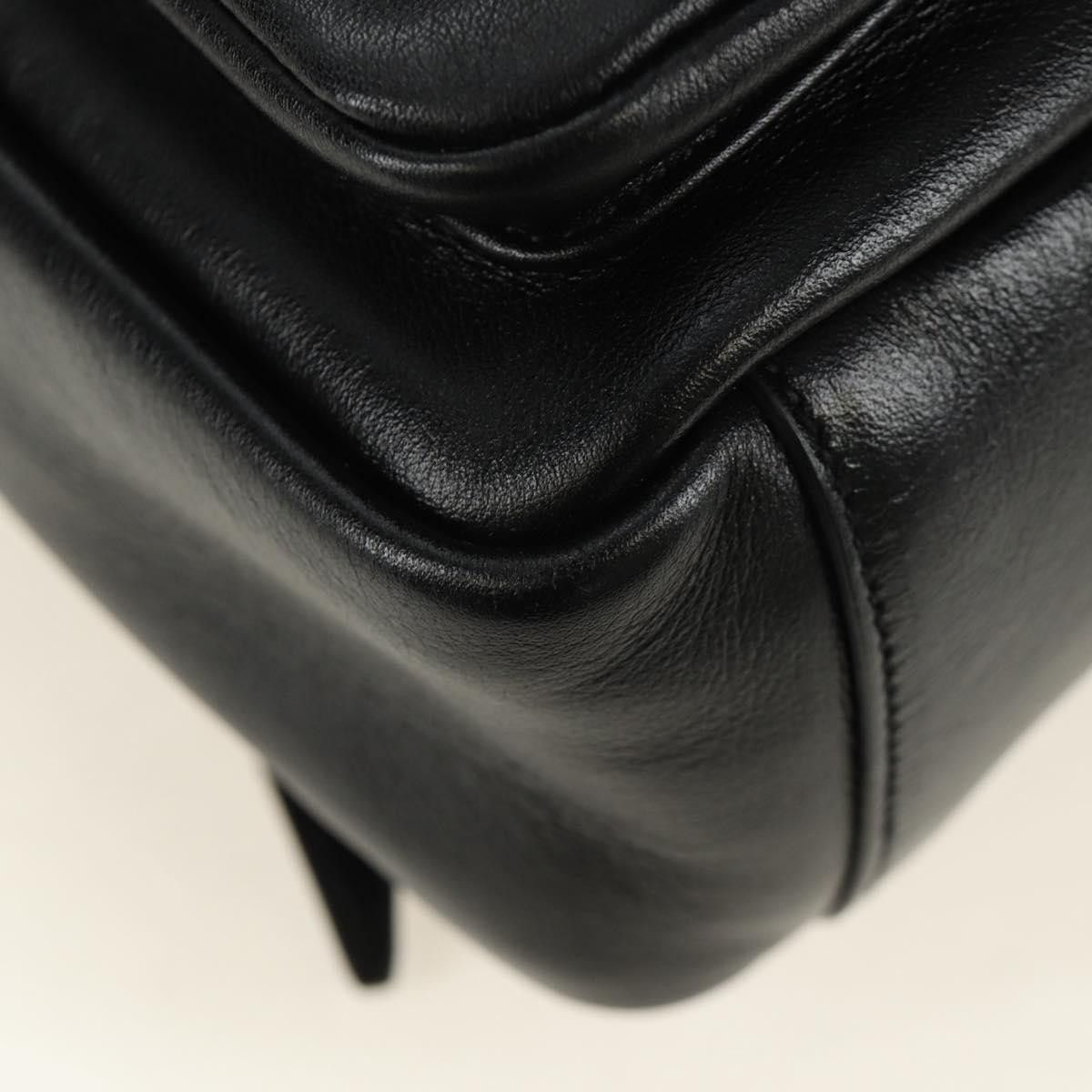 Saint Laurent Paris SAINT LAURENT Backpack Leather Black Silver Auth 185905SM - Size ONE SIZE - 16 Thumbnail