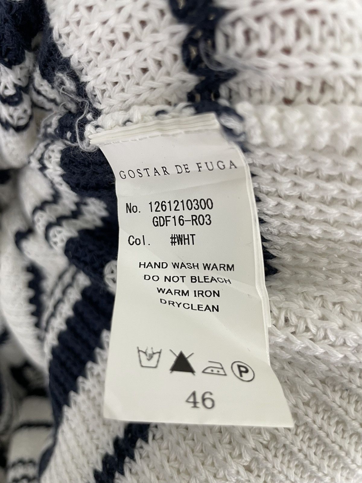 GOSTAR DE FUGA Gostar De Fuga Stripe GOA Tassi Assymetrical Style Knitwear Size US L / EU 52-54 / 3 - 12 Thumbnail