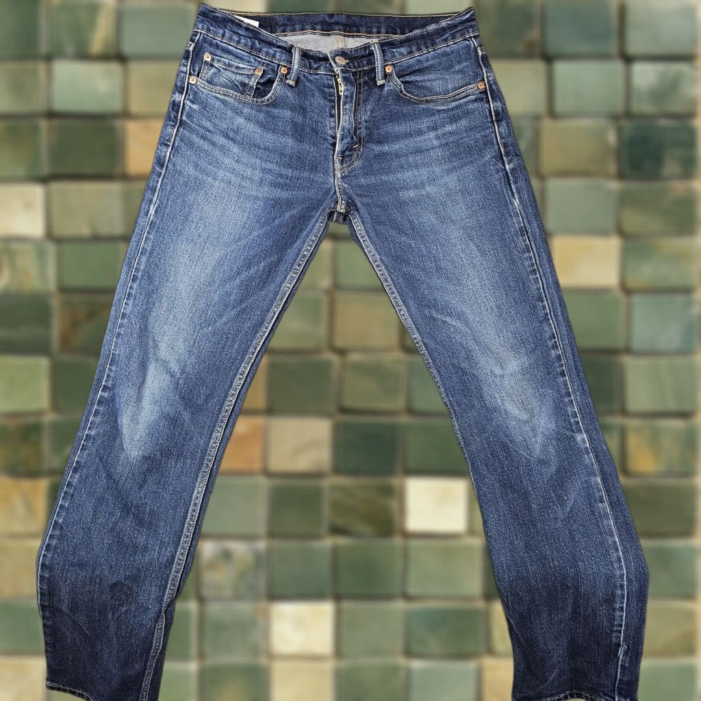 Levi's Levis 511 Jeans Mens 32x30 Denim Slim Stretch Tapered Distressed Pockets Zip Fly 32 Blue Mens Regular 30 In Size US 32 / EU 48 - 1 Thumbnail