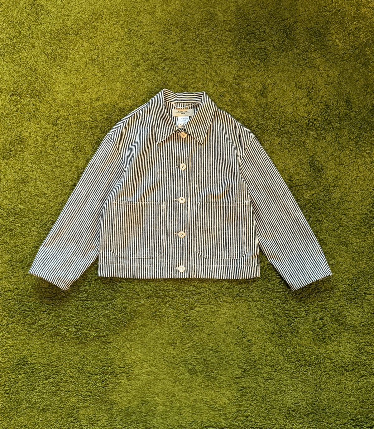 Designer × Max Mara × Weekend Max Mara Max Mara Weekend S/S 2022 striped overshirt jacket Size M / US 6-8 / IT 42-44 - 1 Thumbnail
