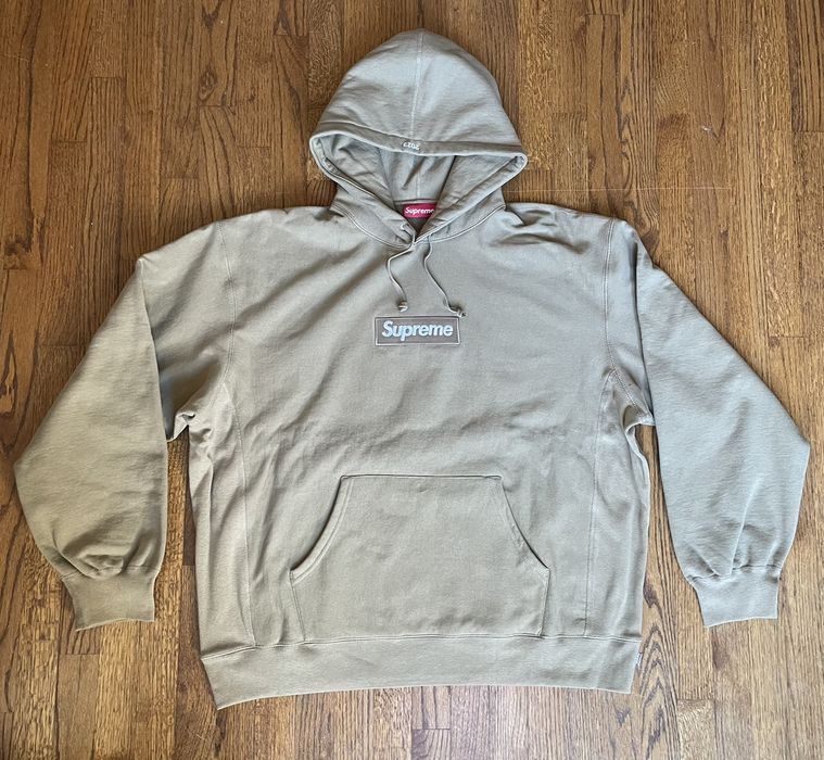 supreme Box Logo Hooded Dark Sand Lサイズ-