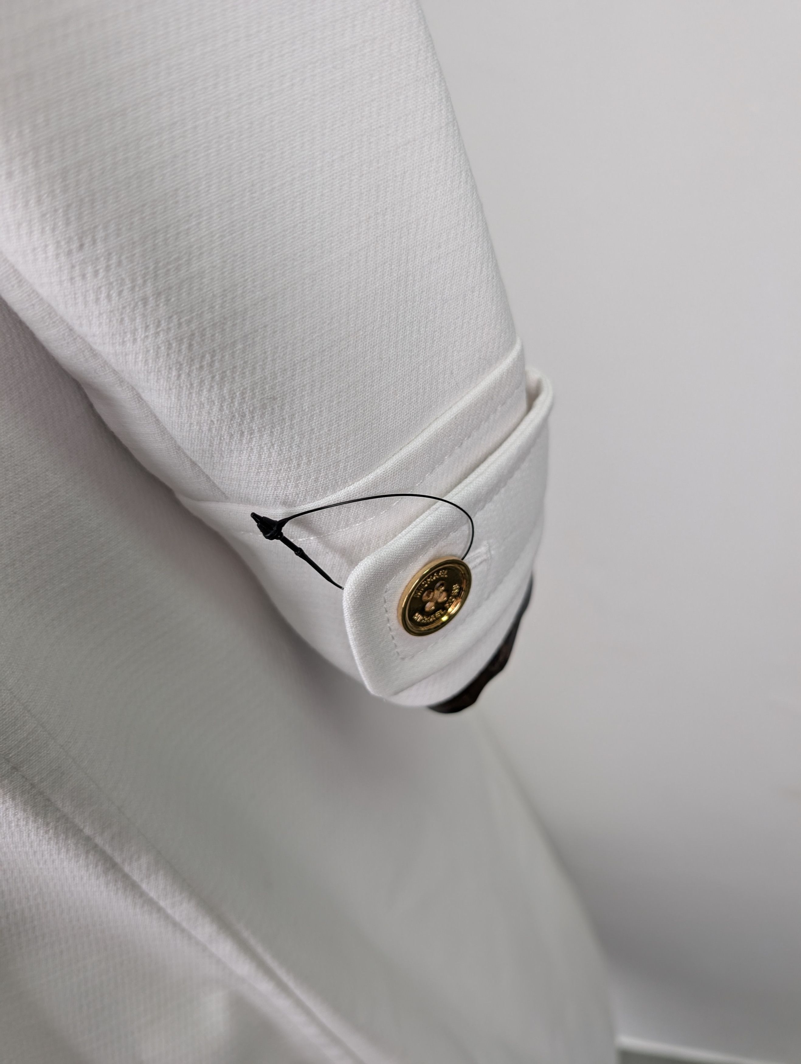 Michael Kors Michael Michael Kors White Long Coat With Gold Buttons Size L / US 10 / IT 46 - 7 Thumbnail