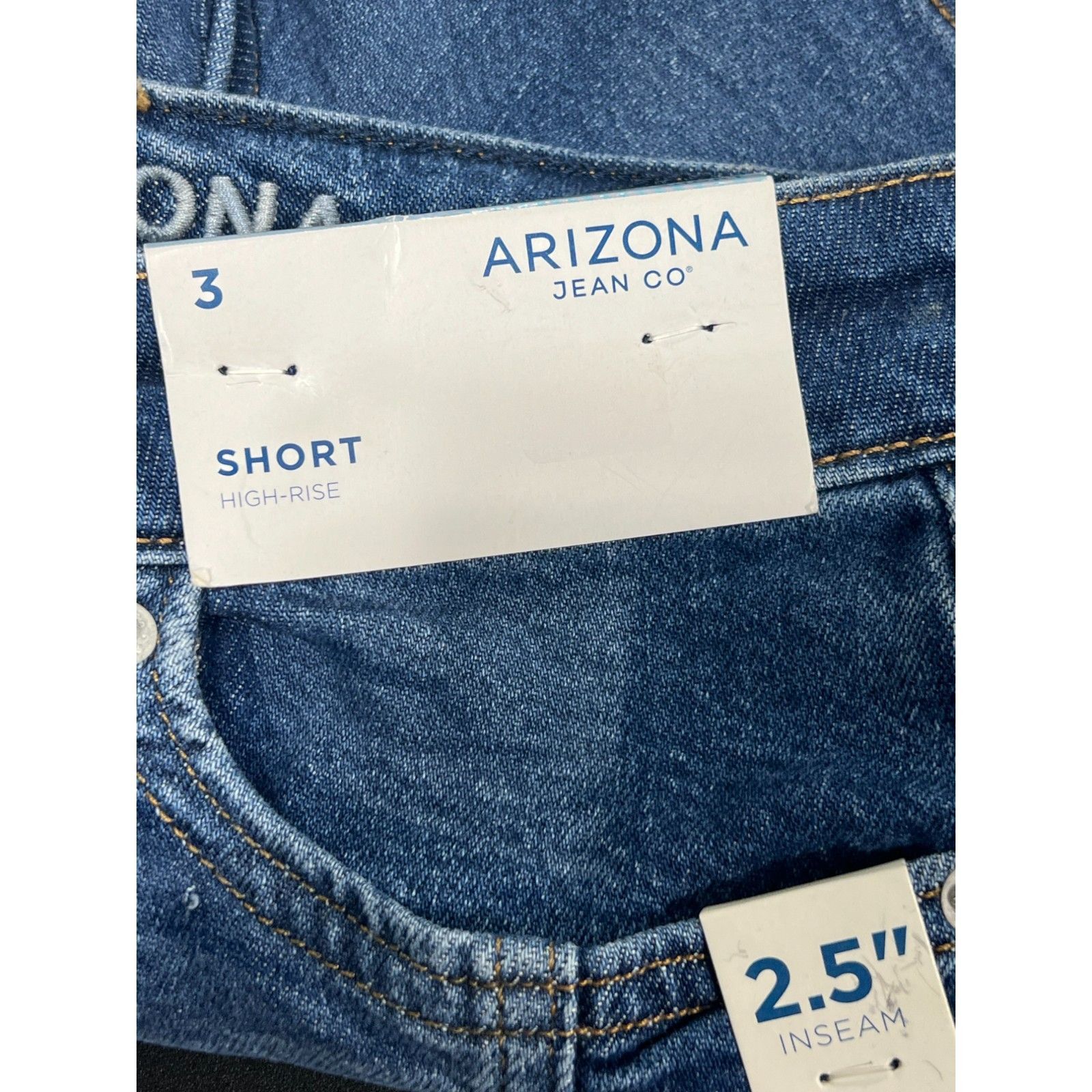 Arizona Jean Co. Arizona - Women's High Rise Denim Short - Juniors - Blue - 3 Size 28" / US 6 / IT 42 - 12 Thumbnail