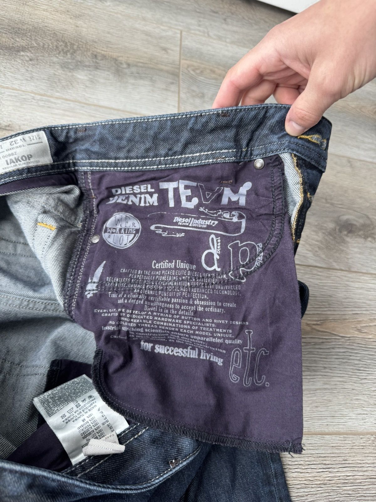 Diesel Diesel Iakop Y2k Mens Straight Jeans Size US 32 / EU 48 - 14 Thumbnail