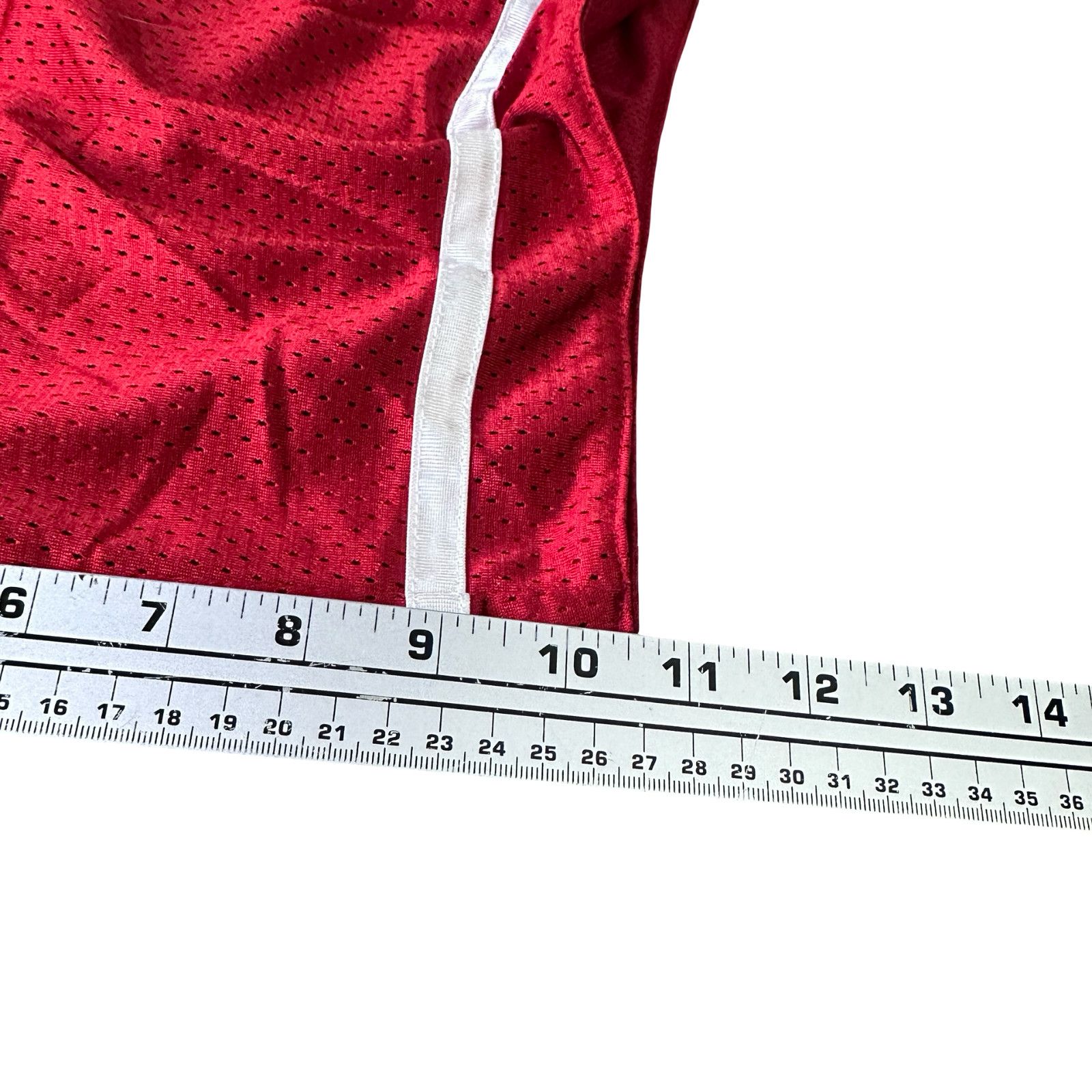 Nike VTG Nike Basketball Shorts Men 2XL Red Swoosh Dazzle Trim Size US 40 / EU 56 - 8 Thumbnail