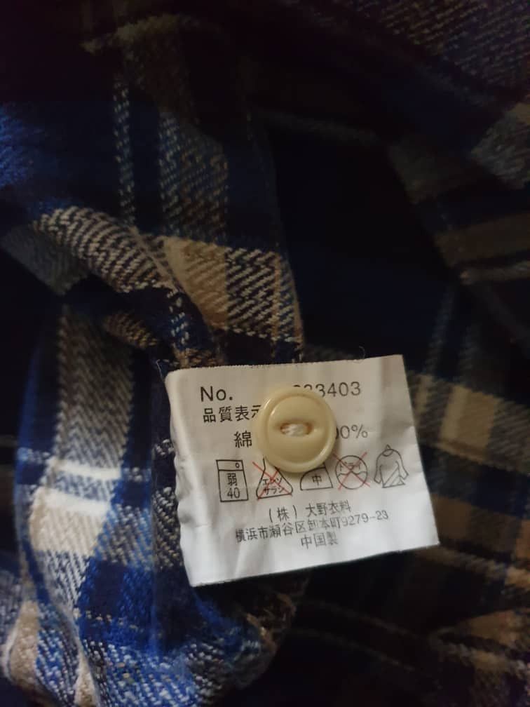 Japanese Brand Espeara checkered blue Japanese style chambray flannel Size US M / EU 48-50 / 2 - 4 Thumbnail