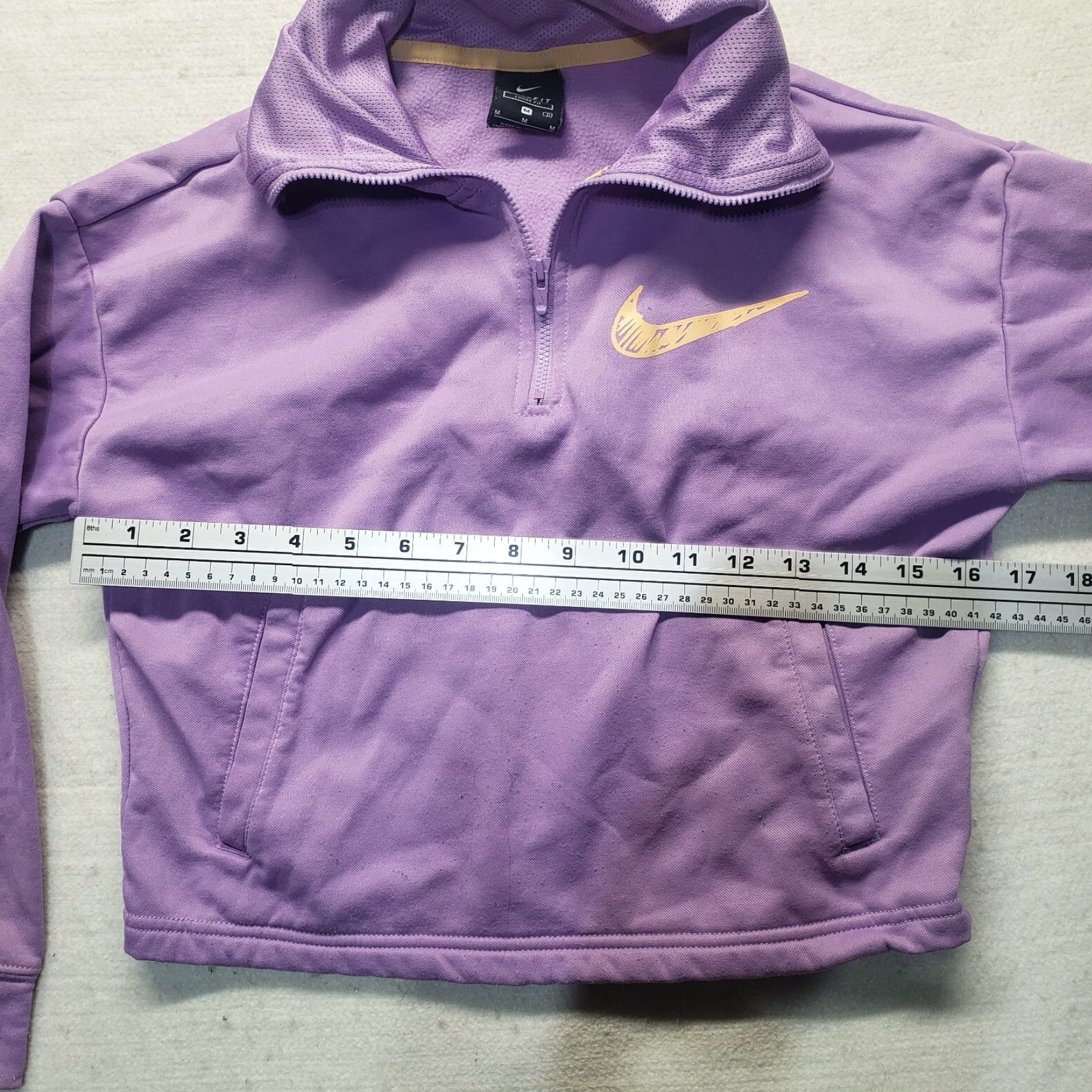 Nike Nike Sweatshirt Women's Shirt Adult M Purple Dri-FIT Logo Cropped Oversized Colorful 2017 Nike Dri-FIT Casual Fall Spring Crew Knit Size M / US 6-8 / IT 42-44 - 4 Thumbnail