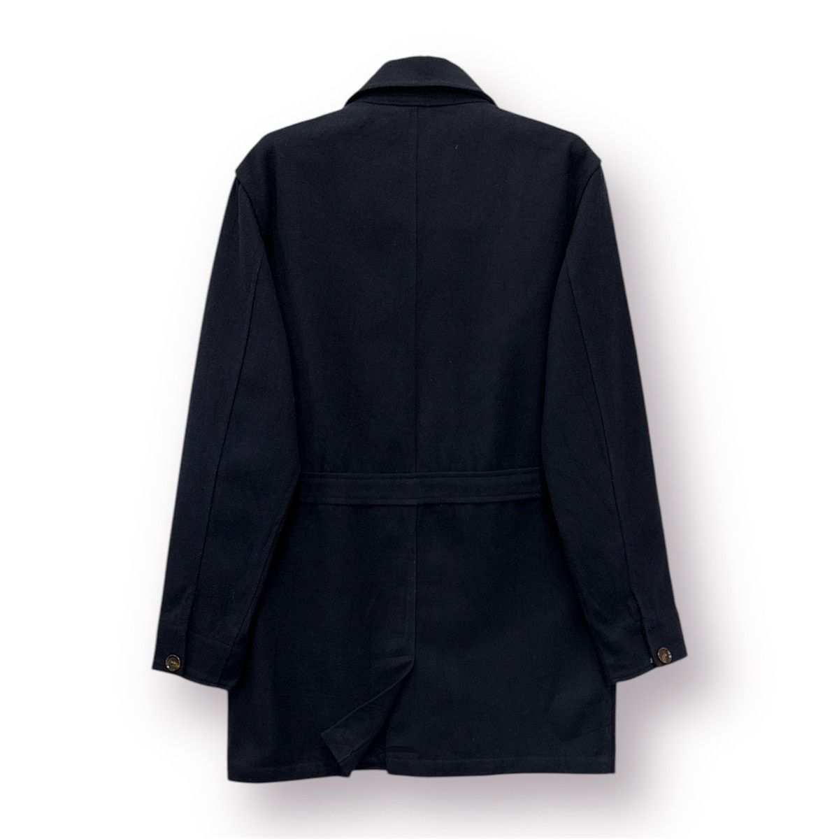 Japanese Brand 🔥 TEMPTATION Japan Navy Blue Wool Long Coat - M Size US S / EU 44-46 / 1 - 9 Thumbnail