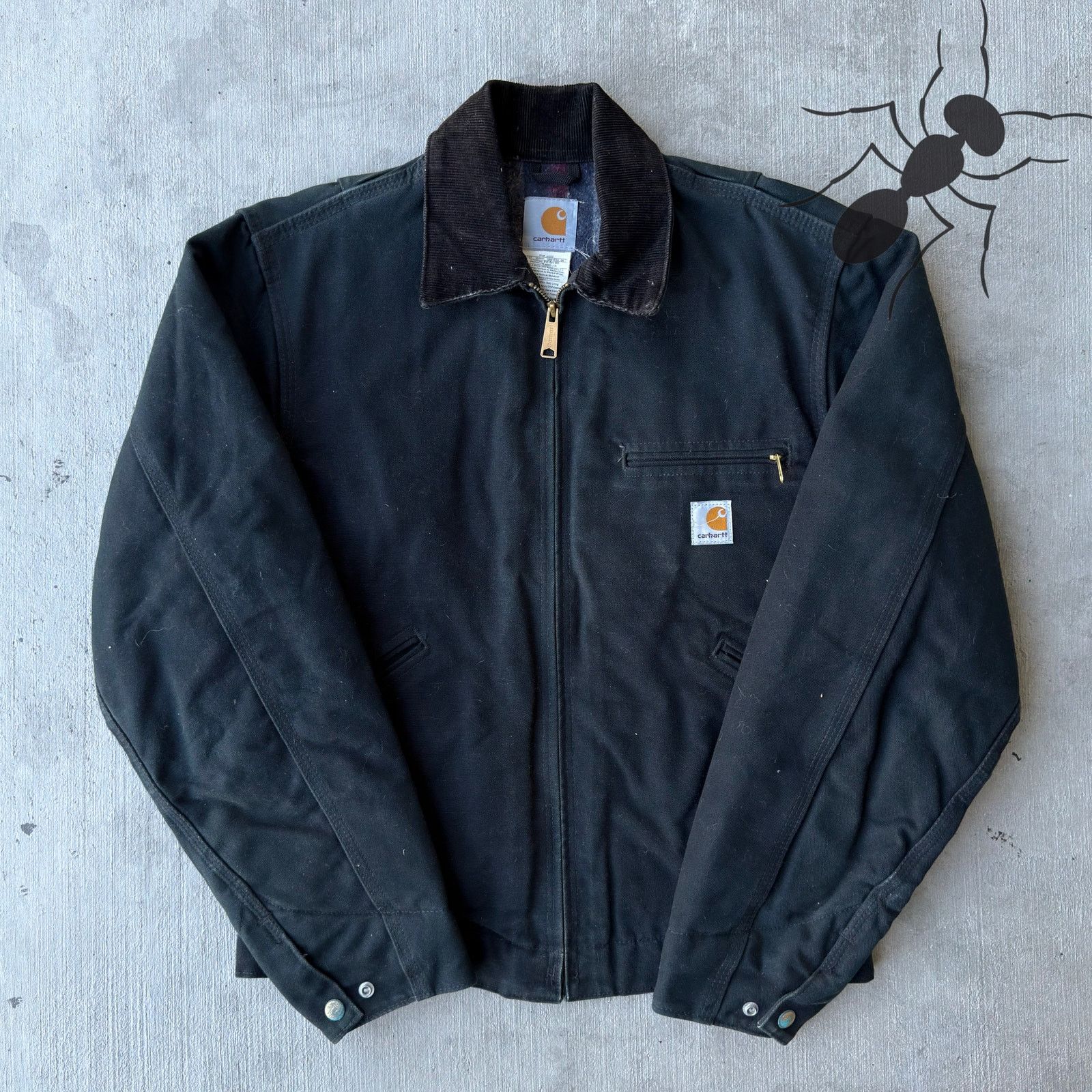 Carhartt × Vintage Carhartt J01 black Detroit work wear jacket Size US S / EU 44-46 / 1 - 1 Thumbnail
