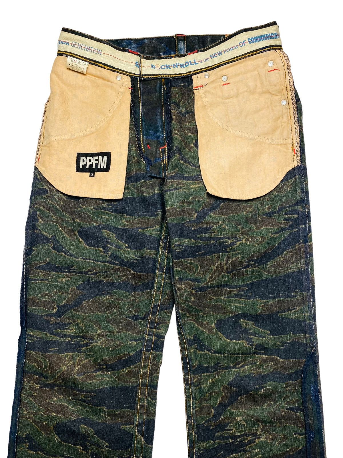 PPFM 2005 PPFM - 20th Anniversary Painter Tiger Camo Denim Pants Size US 29 - 8 Thumbnail