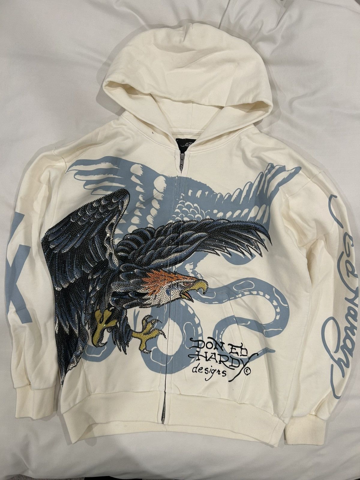 Ed Hardy Ed Hardy MGK Eagle Zip Hoodie Sweatshirt Y2K ComplexCon Size US L / EU 52-54 / 3 - 1 Thumbnail