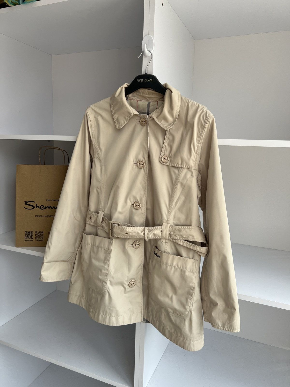 Barbour × Vintage Vintage Barbour Nova Check 2-sided women’s jacket Size L / US 10 / IT 46 - 4 Thumbnail