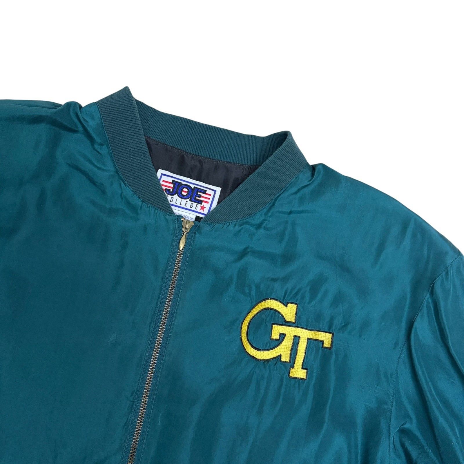 NCAA RARE 80s SILK GEORGIA TECH NCAA Sukajan Bomber Jacket Large Size US L / EU 52-54 / 3 - 5 Thumbnail
