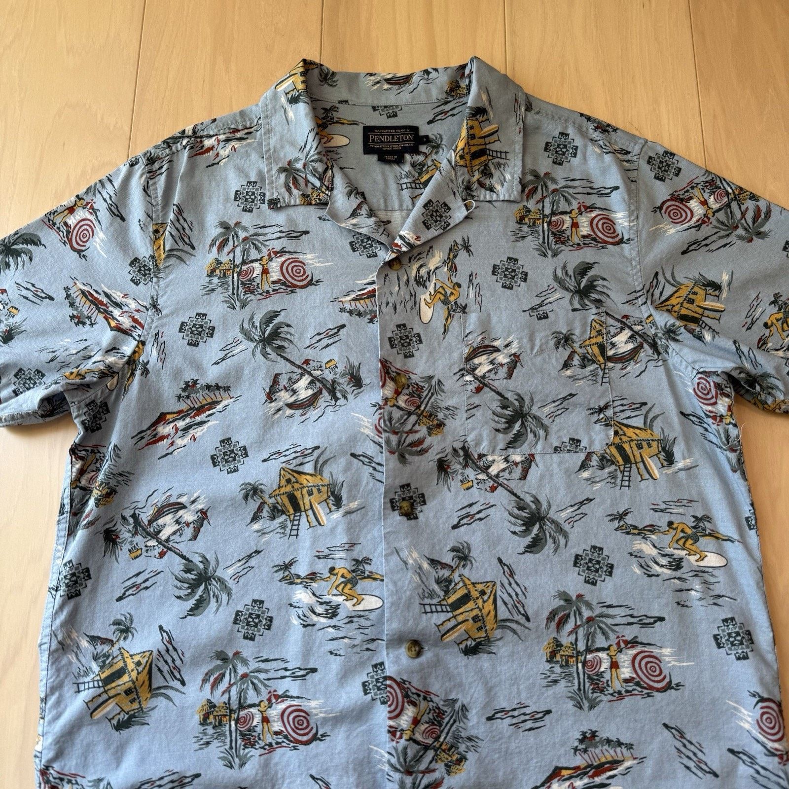 Pendleton Pendleton Shirt Large Multicolor Short Sleeve Loop Collar Size US L / EU 52-54 / 3 - 3 Thumbnail