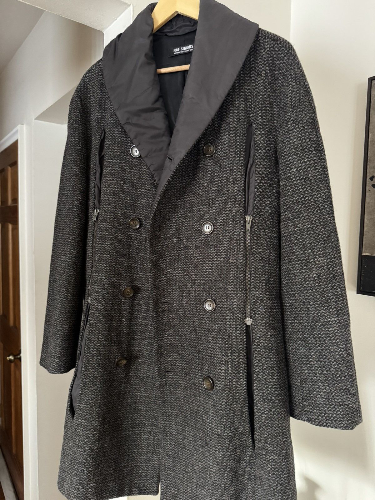 Raf Simons RAF SIMONS DOUBLE BREAST WOOL COAT AW 2007/2008 Size US M / EU 48-50 / 2 - 1 Thumbnail