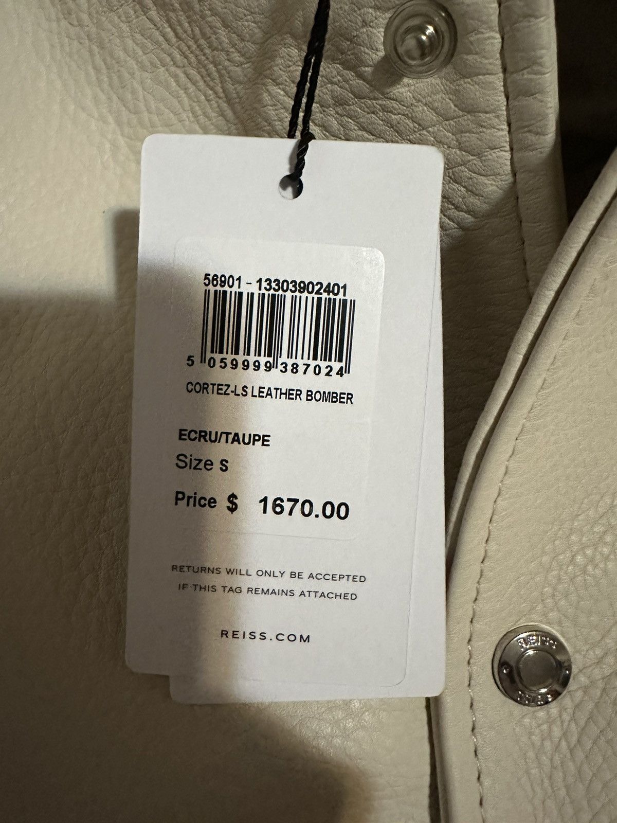 Reiss NWT men's leather jacket Size US S / EU 44-46 / 1 - 12 Thumbnail