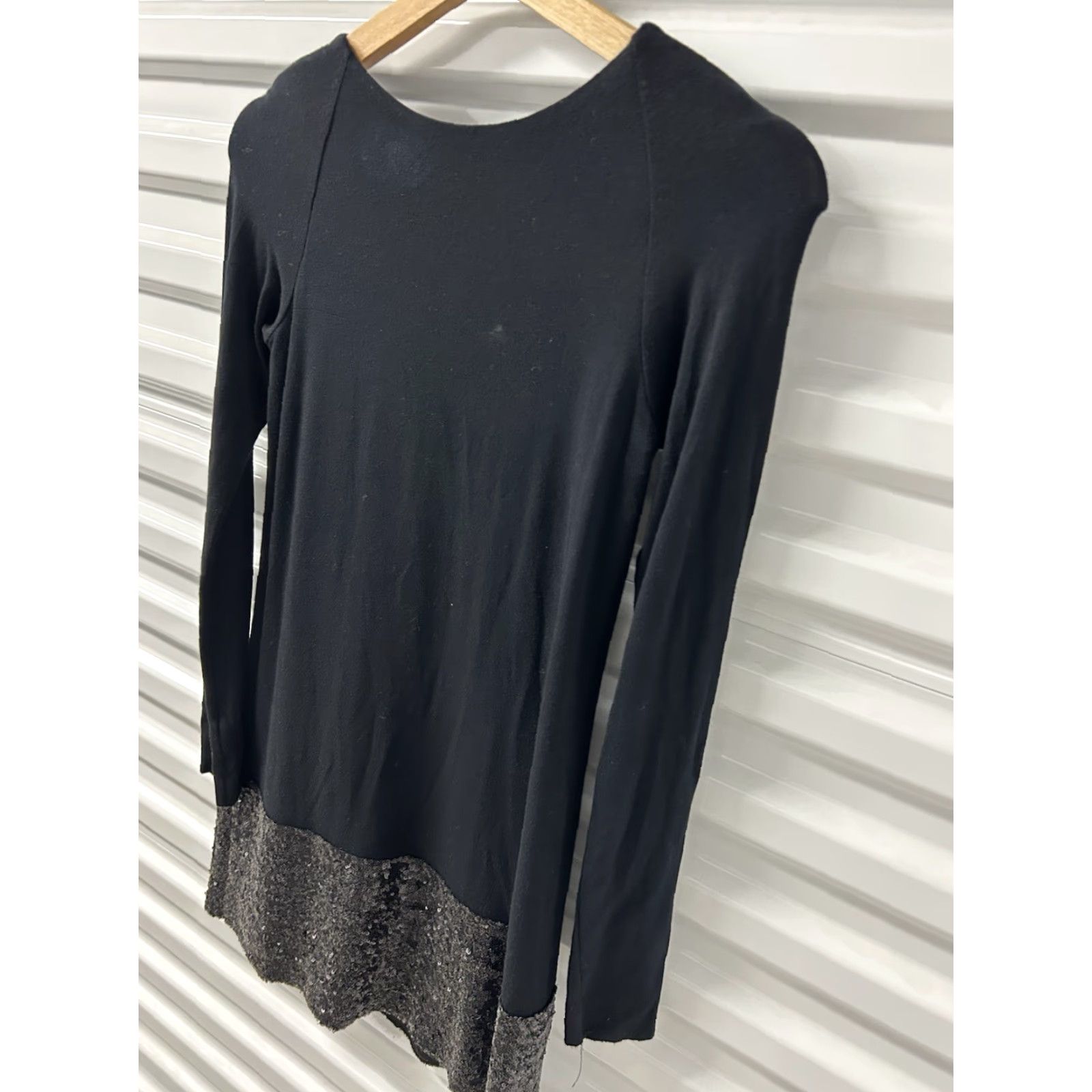 Bailey 44 VINTAGE Women Bailey44 Dressed Stretch Black/Sparkle Accent Contrast Shift Dress Size XS Size XS / US 0-2 / IT 36-38 - 5 Thumbnail