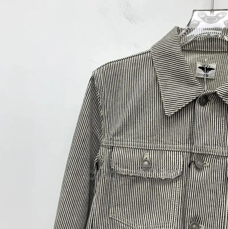 Dior Dior Women's Striped Cotton Jacket in Size S . Size S / US 4 / IT 40 - 2 Thumbnail