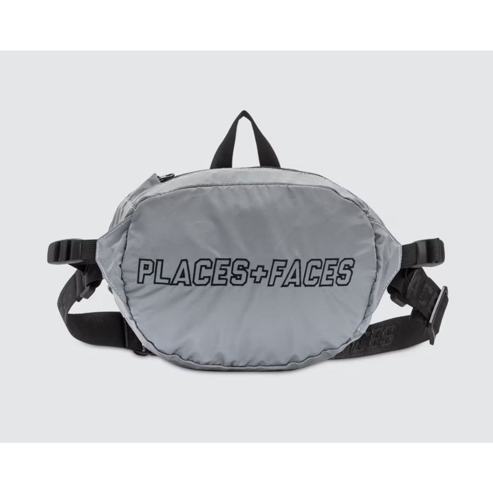 Places + Faces REFLECTIVE Silver Waist Bag Embroidered